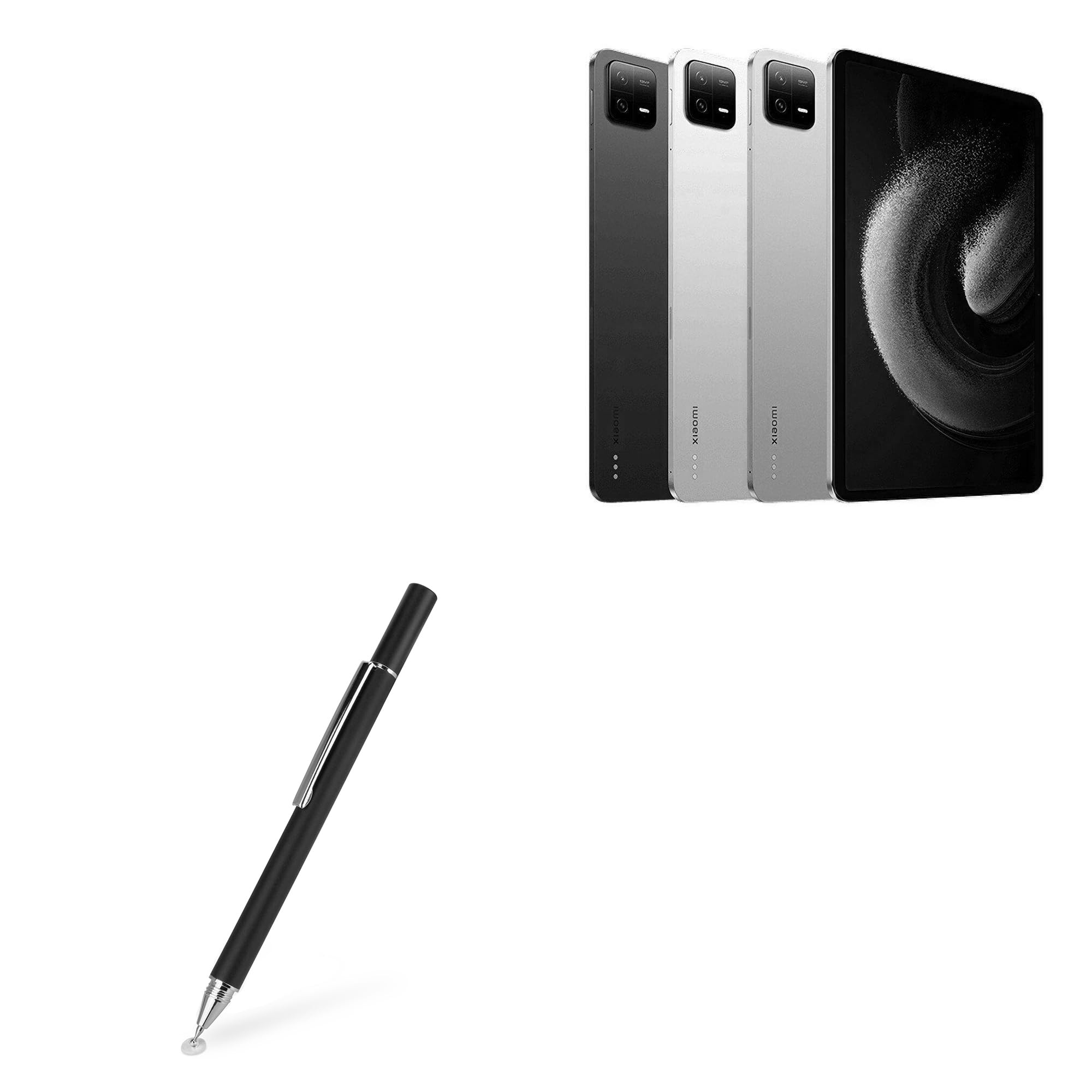 BoxWave Stylus Pen Compatible with Xiaomi Pad 6 - FineTouch Capacitive Stylus, Super Precise Stylus Pen - Jet Black