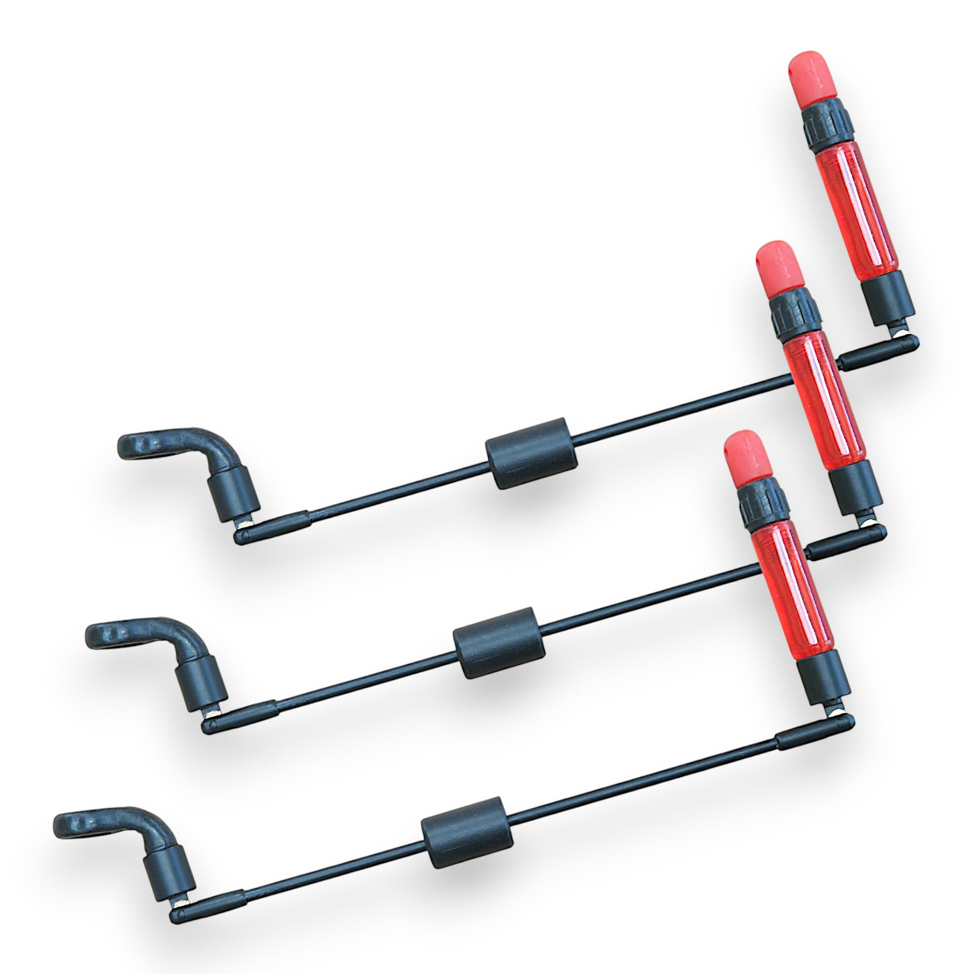 3 TJRS Bite Indicators Swingers Carp fishing Tackle for Bite Alarms and bank sticks (Red)