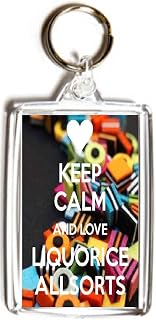 Keep Calm and Love Liquorice Allsorts - Double Sided Large Keyring