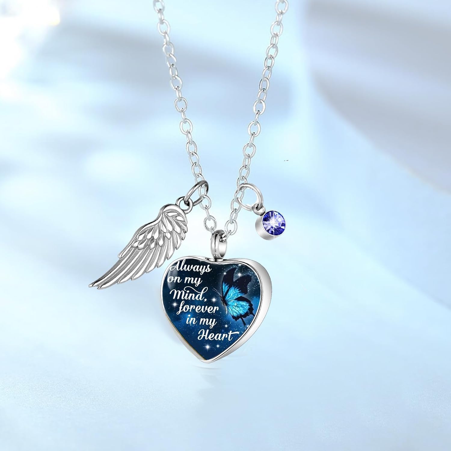 Heart Cremation Urn Necklaces Ashes Jewelry for Women Men Memorial Human Ashes Pendant - Image 5