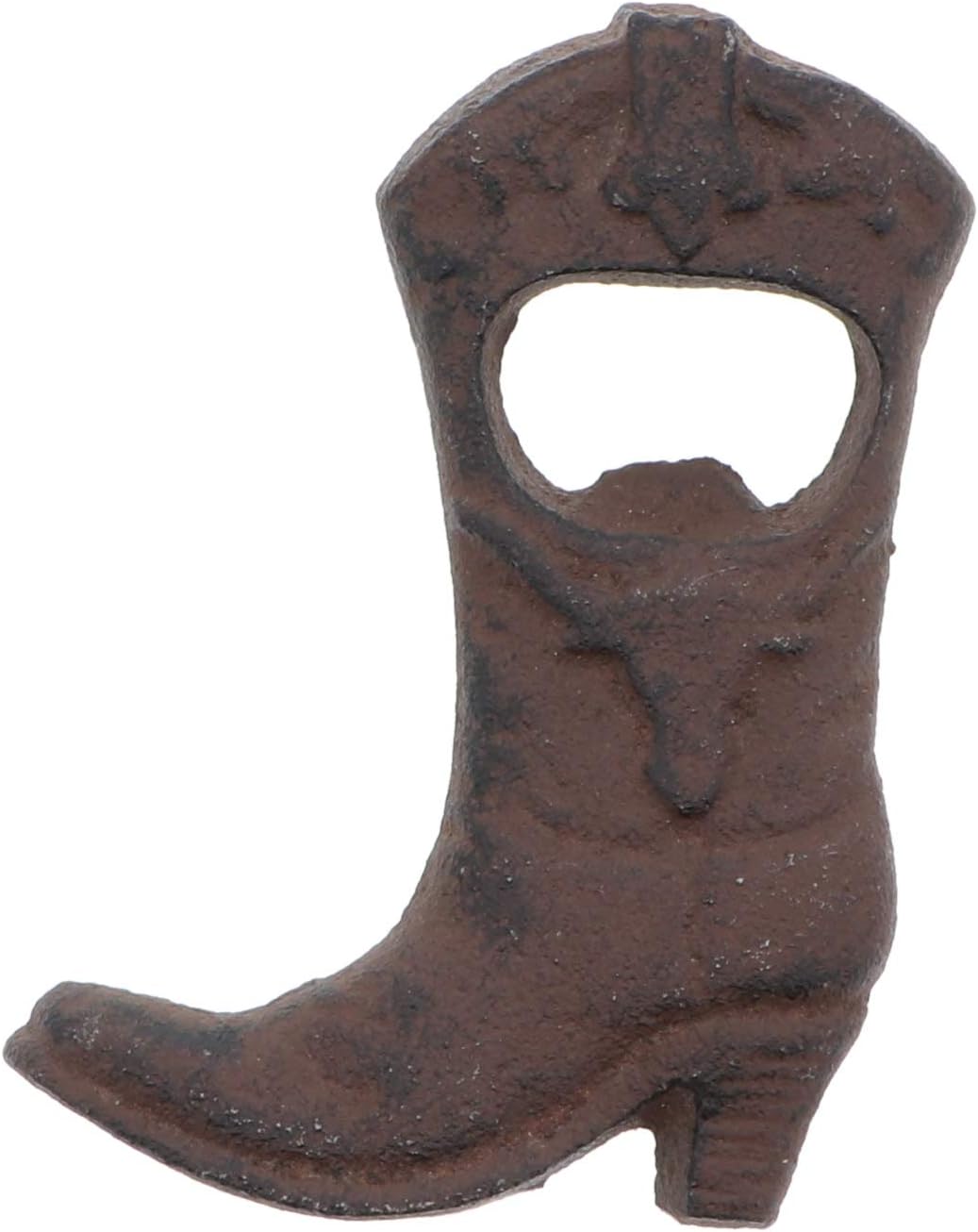 Abrebotellas de cerveza de hierro fundido con bota rústica
