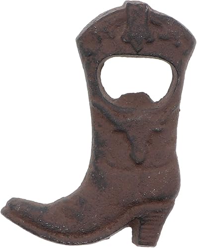 Abrebotellas de cerveza de hierro fundido con bota rústica