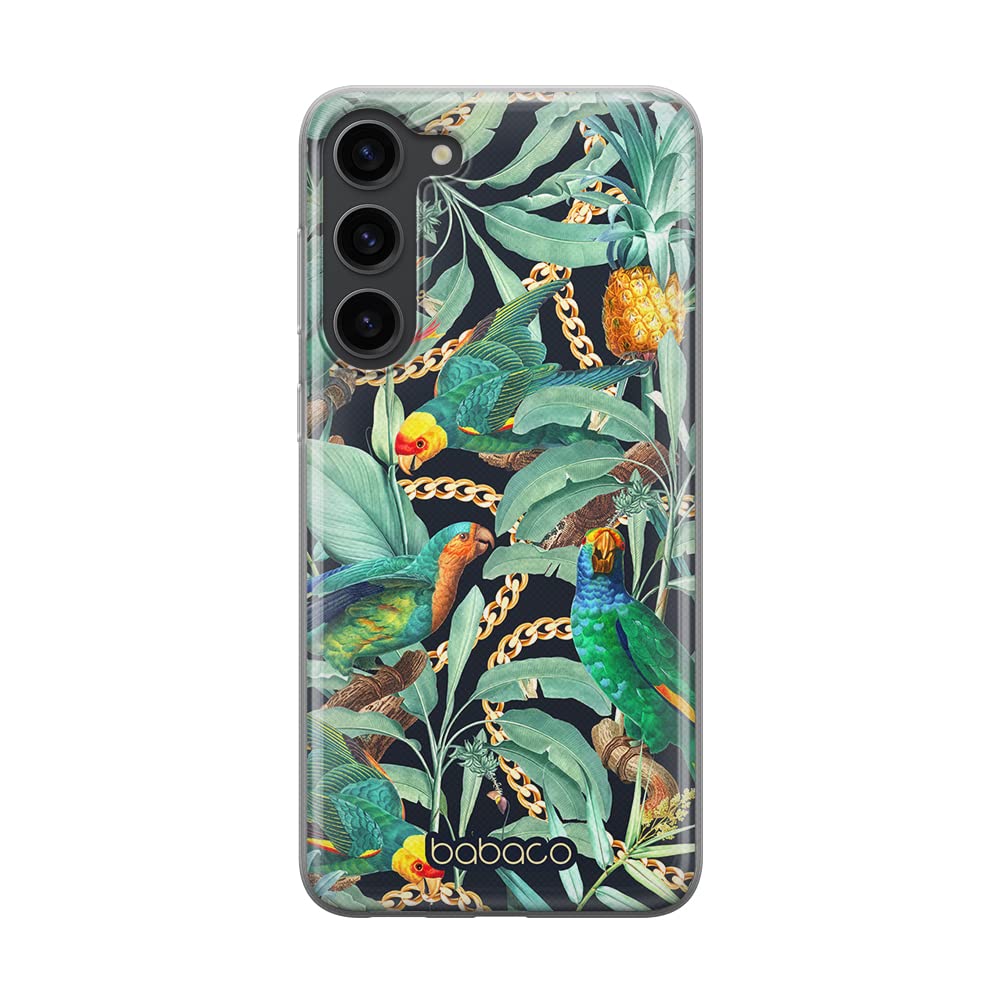 Babaco ERT GROUP mobile phone case for Samsung S23 original and officially Licensed pattern Flowers 058 optimally adapted to the shape of the mobile phone, case made of TPU