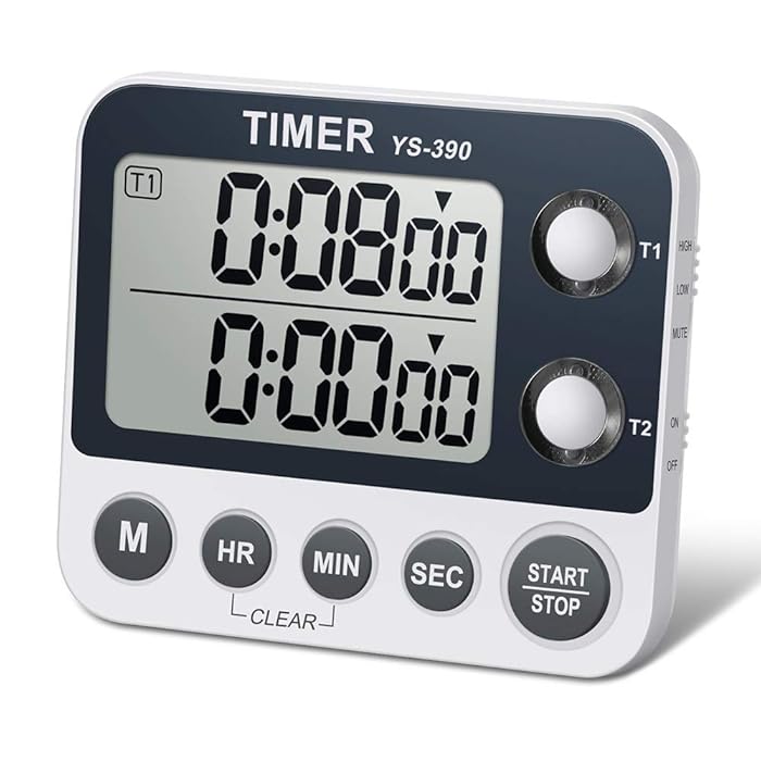 Buy HomeMall Digital Dual Kitchen Timer, Cooking Timer, Dual Count Up