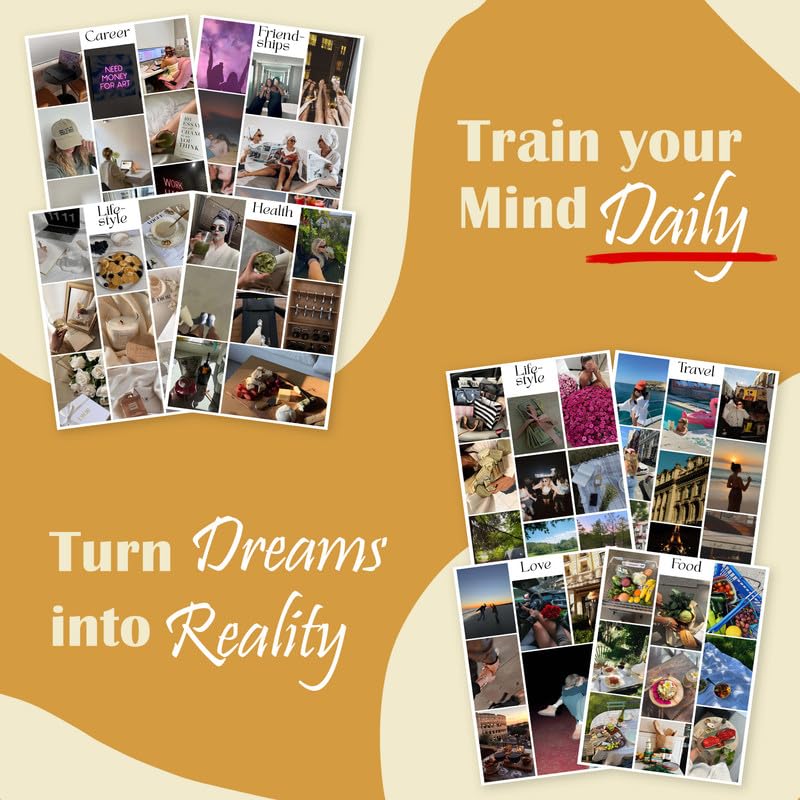 Image of CodersParadise Manifestation Kit 2026 Vision Board - 16 A4 Sheets (250+ Elements) with Daily Affirmations & Life Goals Quotes - Aesthetic Wall Art for Bedroom, Motivation & Dream Life Manifestation