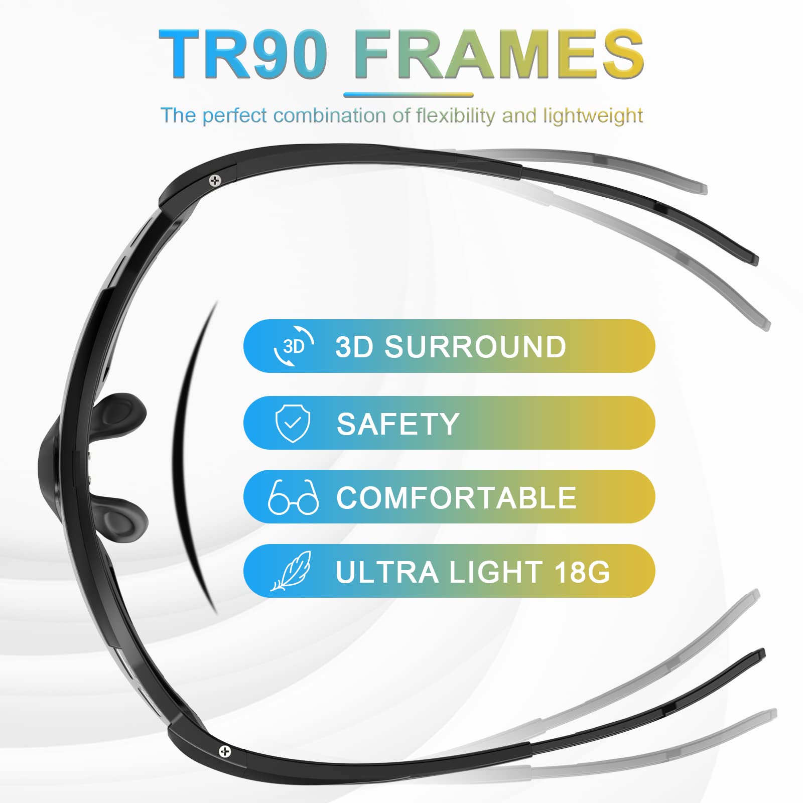 X-TIGER Occhiali Ciclismo Fotocromatici TR90 Occhiali Da Sole Sportivi UV400 PC Lenti Trasparenti Uomo Donna Bici MTB…