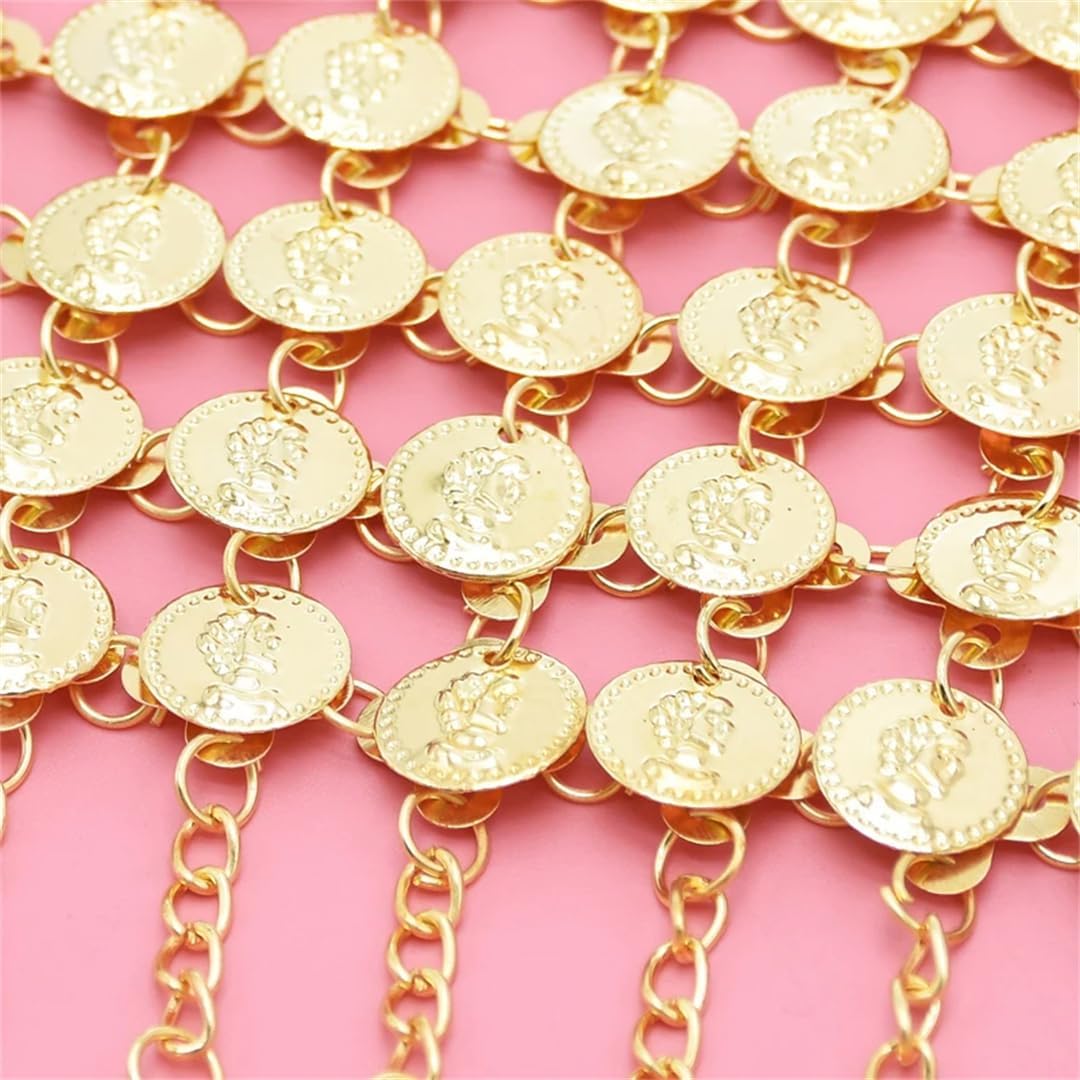 Women’S Multilayer Coins Tassels Carved Belly Dance Chains For Gypsy Ethnic Waist Jewelry