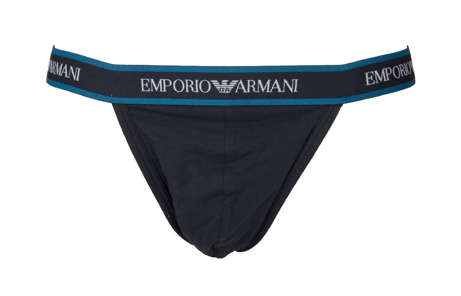 Emporio Armani Pack 2 Calzoncillos Hombre Jockstrap Jockstrap Ropa Interior artículo 111932 1P717, 17135 Marine/Bianco - Marine/White, L
