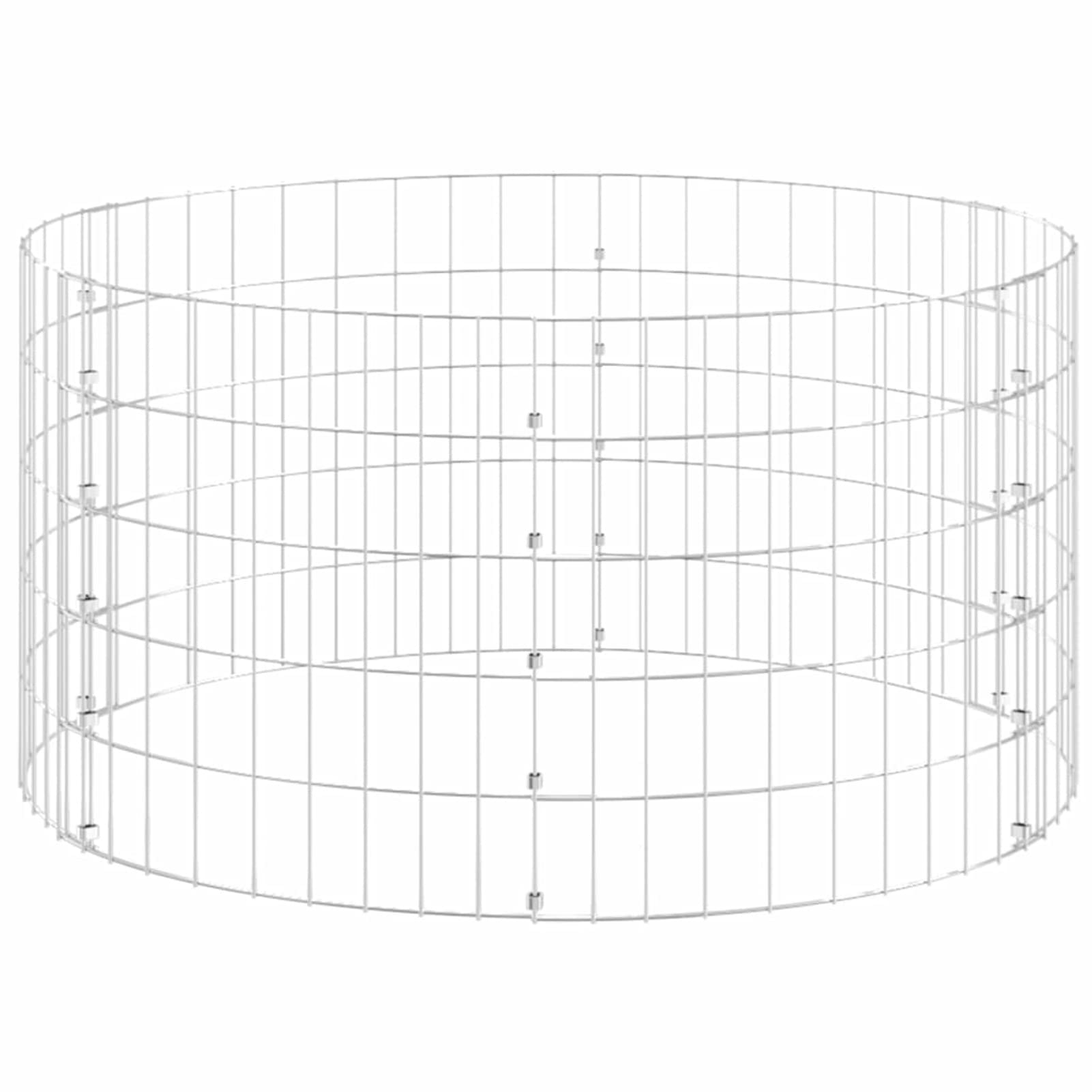 Gabionen-Hochbeet, Kräuterspirale, Hochbeet Im Garten, Pflanzkübel, Pflanzsteine, Rund Verzinkter Stahl Ø100x50 cm