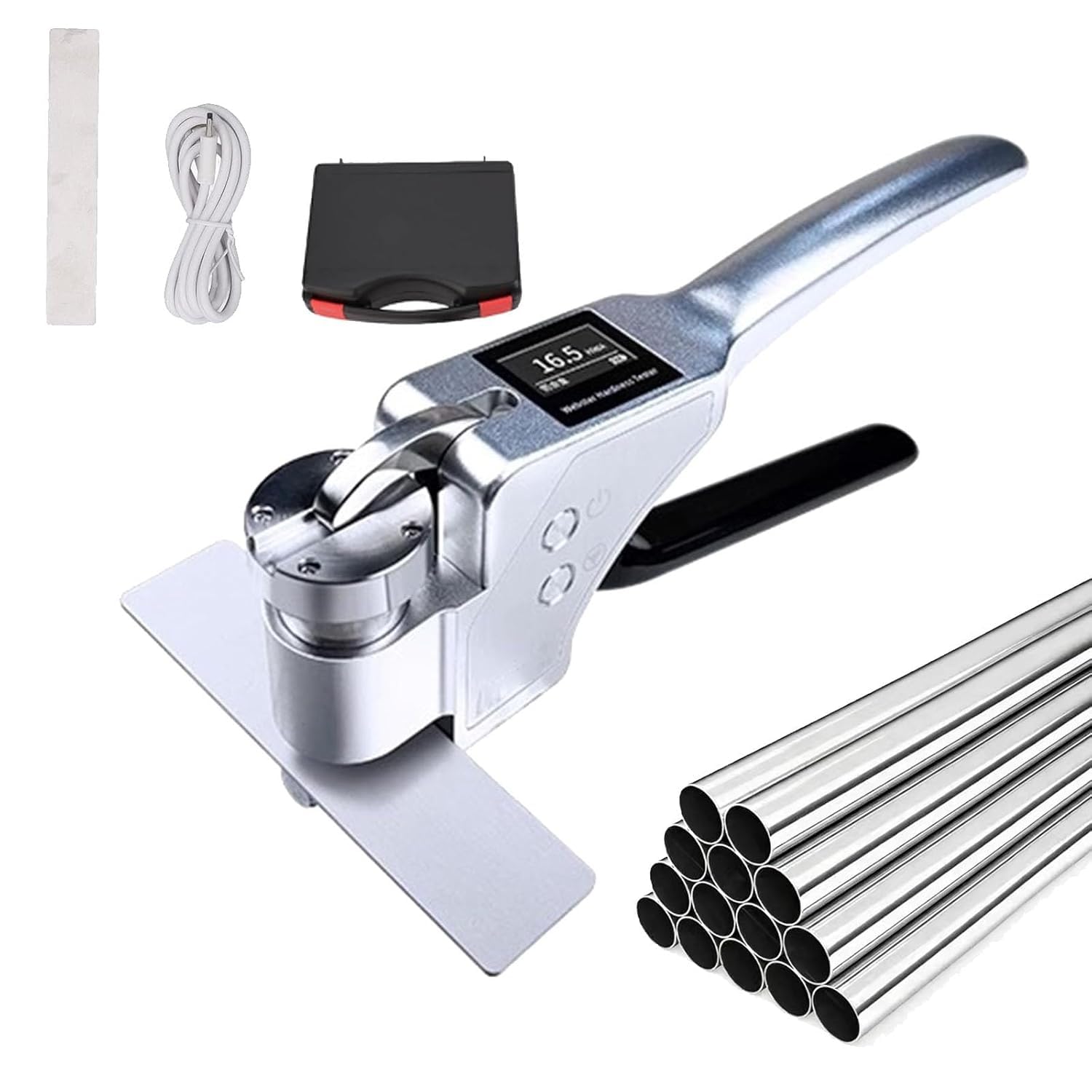 IMOSEI aluminum Durometer,Digital Webster Hardness Tester,with Hwa Hre Hrf Hrb Hv Hb High Precision, for Aluminum Alloy, Brass, Pure Copper, and Soft Steel