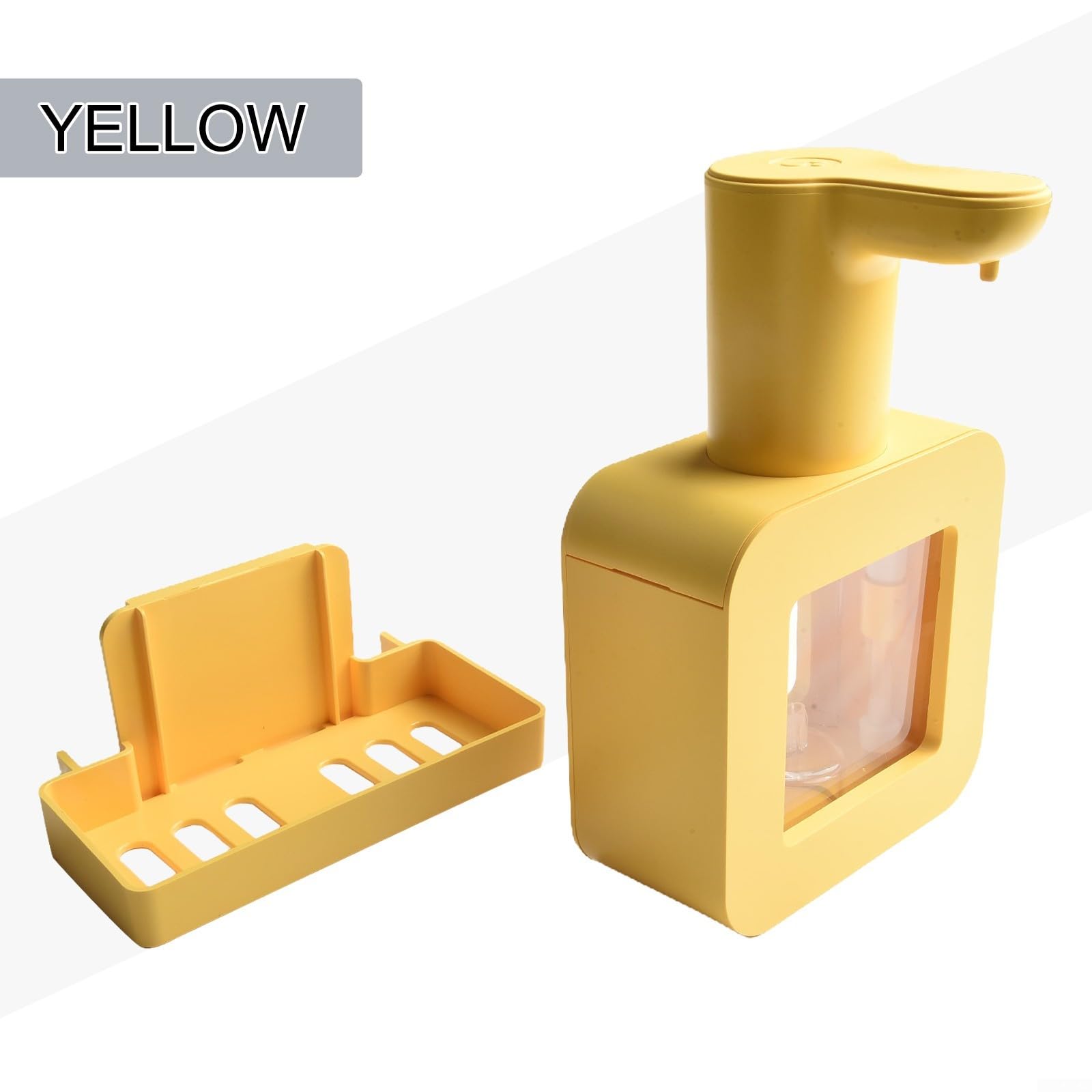 Dispenser automatico di sapone per bambini con capacità di 400 ml, ricaricabile tramite USB, schiuma con promemoria di utilizzo in 20 secondi e funzione impermeabile IPX5 (giallo)