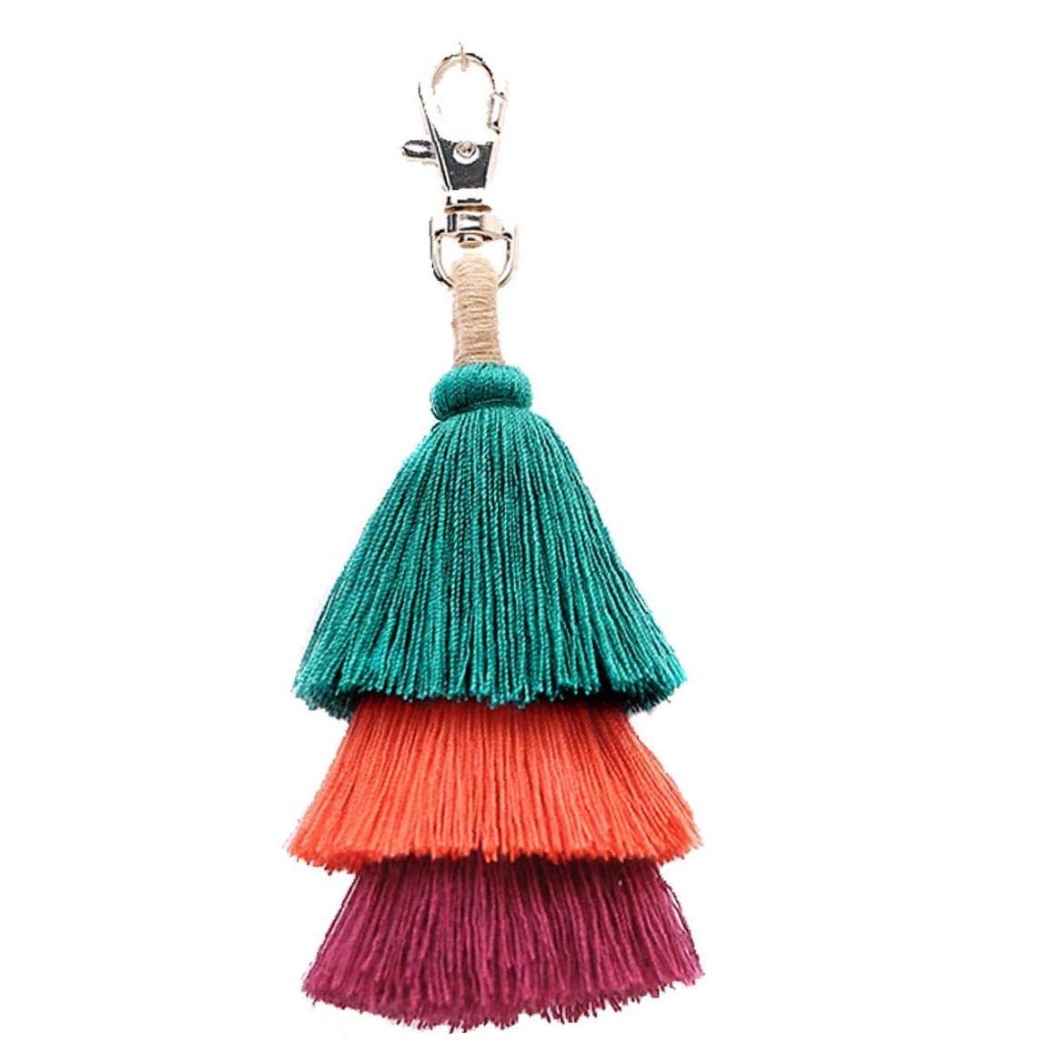 Hotaden Pom Pom Tassel Keychain Bag Charm Key Chain Handbags Pendant Purse Accessories