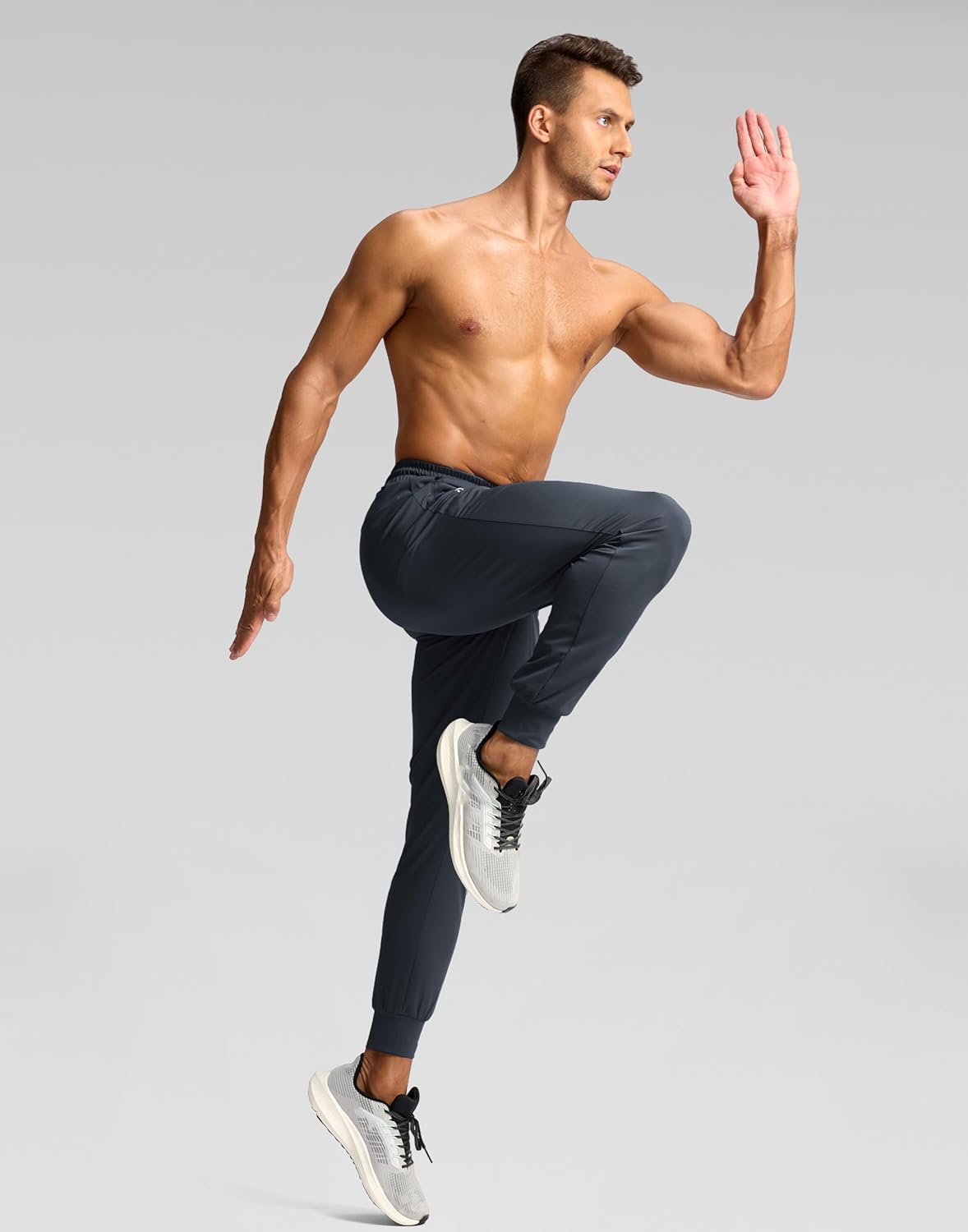 Pudolla Men's Lightweight Jogger with Pockets 4-Way Stretch Sweatpants Workout Runing Athletic Track Pants - Image 6