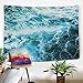 Sunm boutique Wall Tapestry Blue Ocean Wave Tapestry Sea Wall Hanging Tapestry Wall Art Decor Tablecloth (Spray,51.2"X59.1")