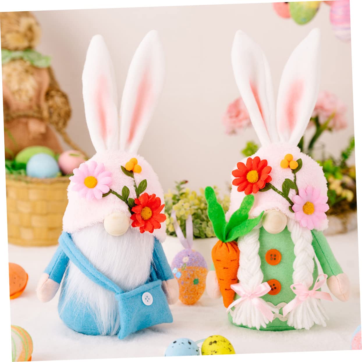 STOBOK 2 Pezzi Coniglietto Pasqua e Conigli Pasquali Di Forma Compatta Ornamento Di Folletto Pasquale Realizzato Materiali Di Qualità Decorazione Festiva Per Pasqua