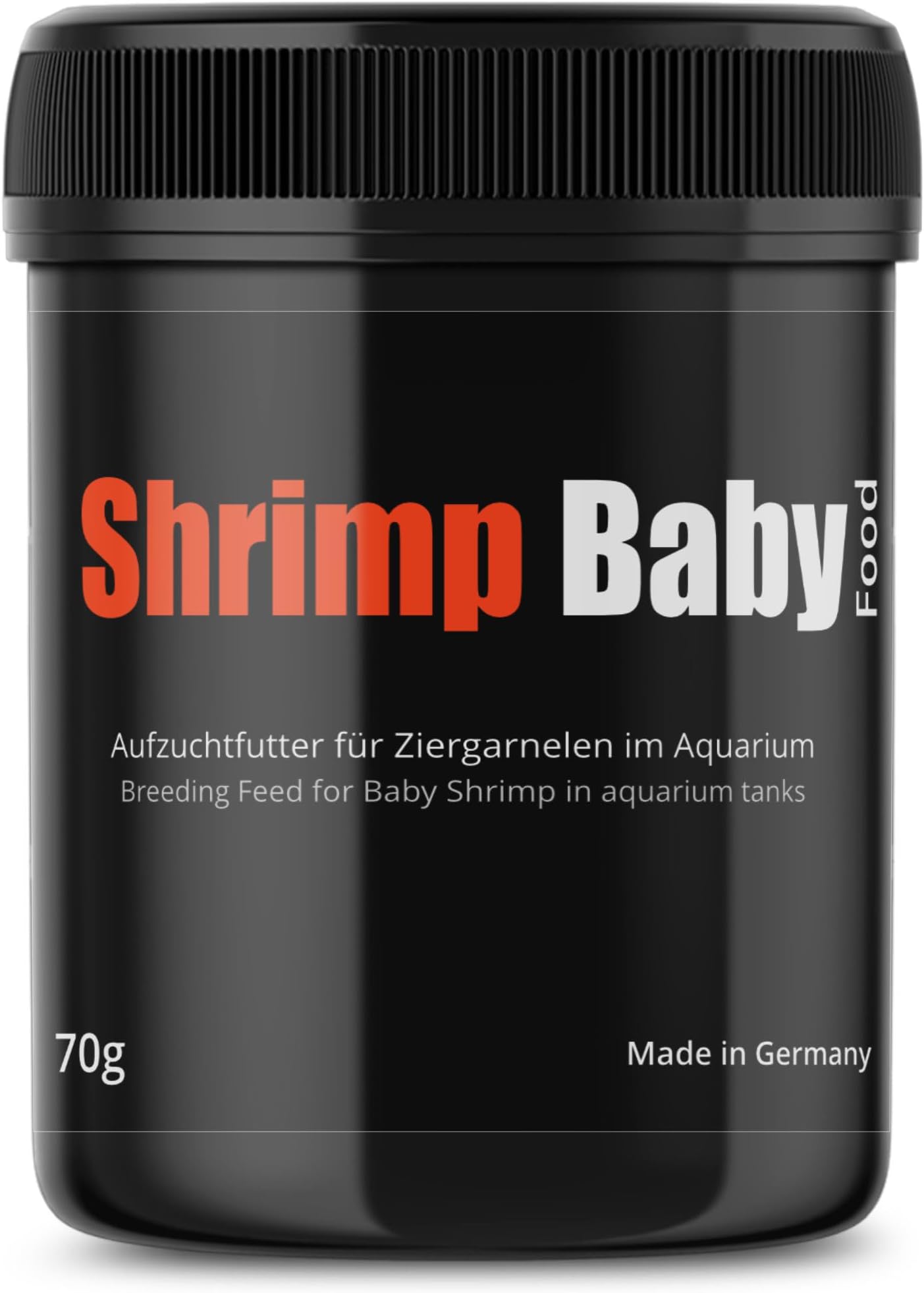 Shrimp Baby Food | 70g - Fine food for baby shrimp rearing, gently produced & 100% conglomerated dust food, with 100 ppm astaxanthin for colourfulness