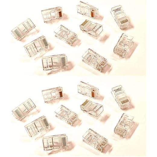 RJ45 Pass Through Connector Pack of 20