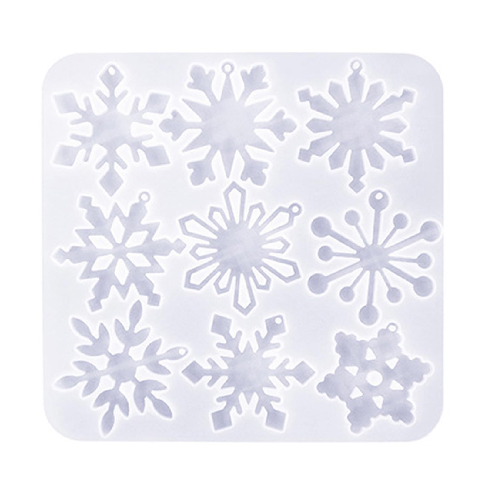Jojnsha 2 Snowflake Silicone Mould Christmas Resin Mold For Diys Keychain Pendant Ornament Molds Accessories Jewelry Making Tools
