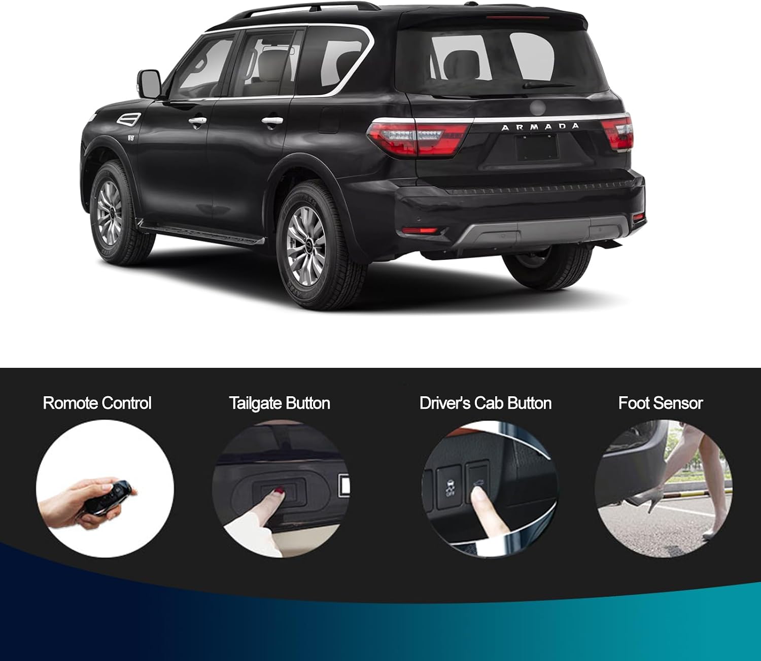 Power Liftgate Kit for Nissan Ariya 2023 2024 2025 Hands-Free Electric Tailgate Lift System Automatic Trunk Opener OEM Key Fob Remote Supported