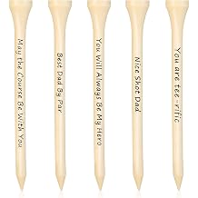 Sumind 60 Pcs Funny Wood Golf Tees Bulk for Dad, Father's Day Golf Gifts for Dad, Wooden Tees Bulk with Funny Sayings Size 3-1/4", 2-3/4", 2-1/8" for Father Papa Grandfather Men