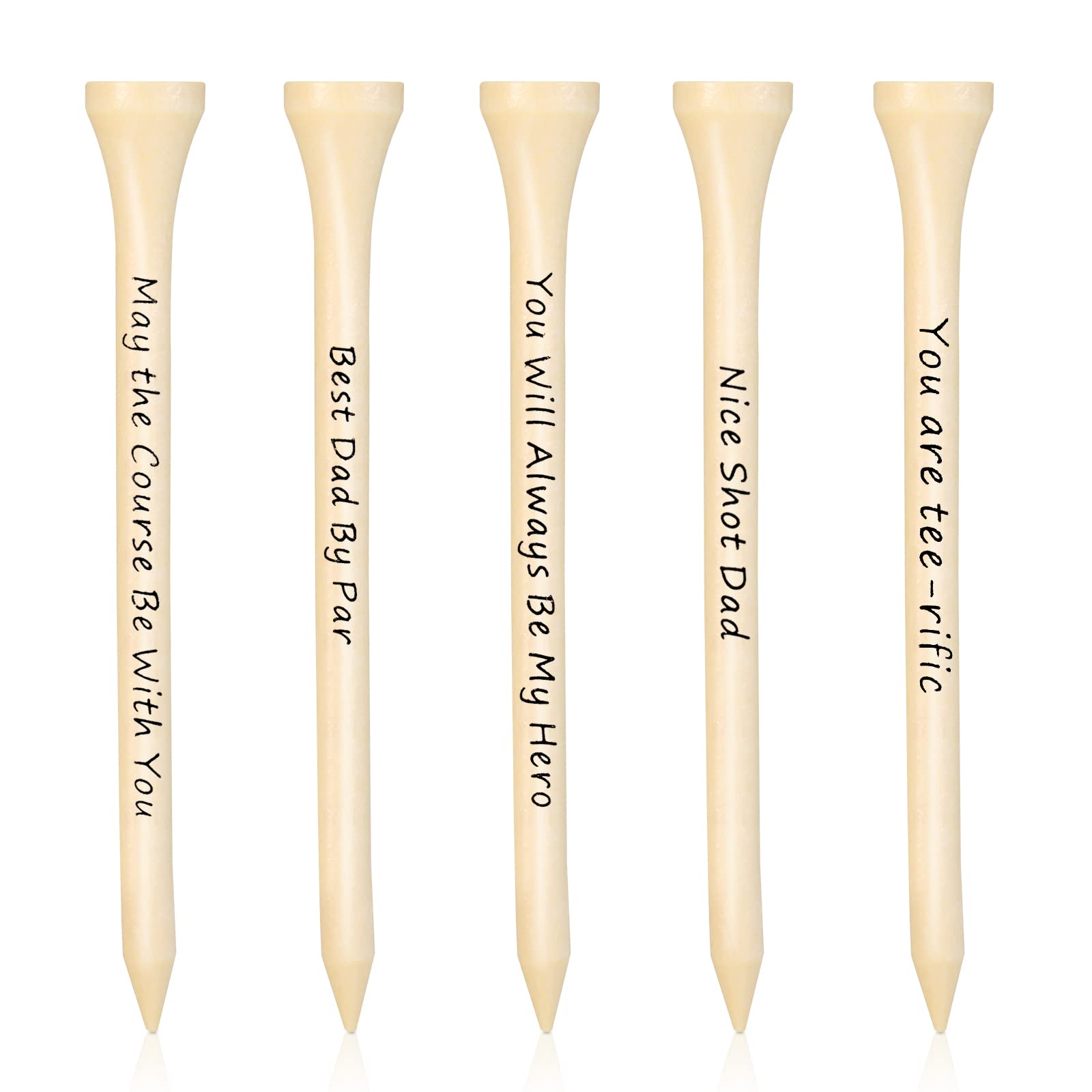 Sumind 60 Pcs Funny Wood Golf Tees Bulk for Dad, Christmas Golf Gifts for Dad, Wooden Tees Bulk with Funny Sayings, Size 3-1/4", 2-3/4", 2-1/8" for