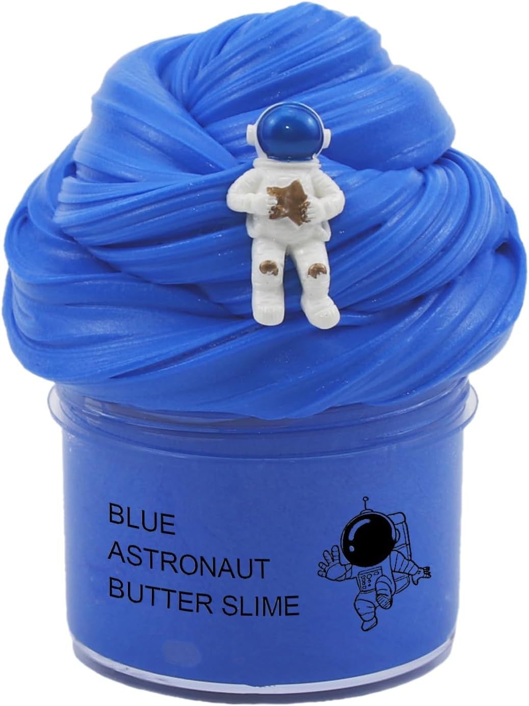 Big Bucket Premade Blue Astronaut Butter Slime, Stretchy Non-Sticky, Sensory and Tactile Stimulation, Educational Game, Idea Stocking Stuffers Birthday Gifts Party Favors for Boys and Girls