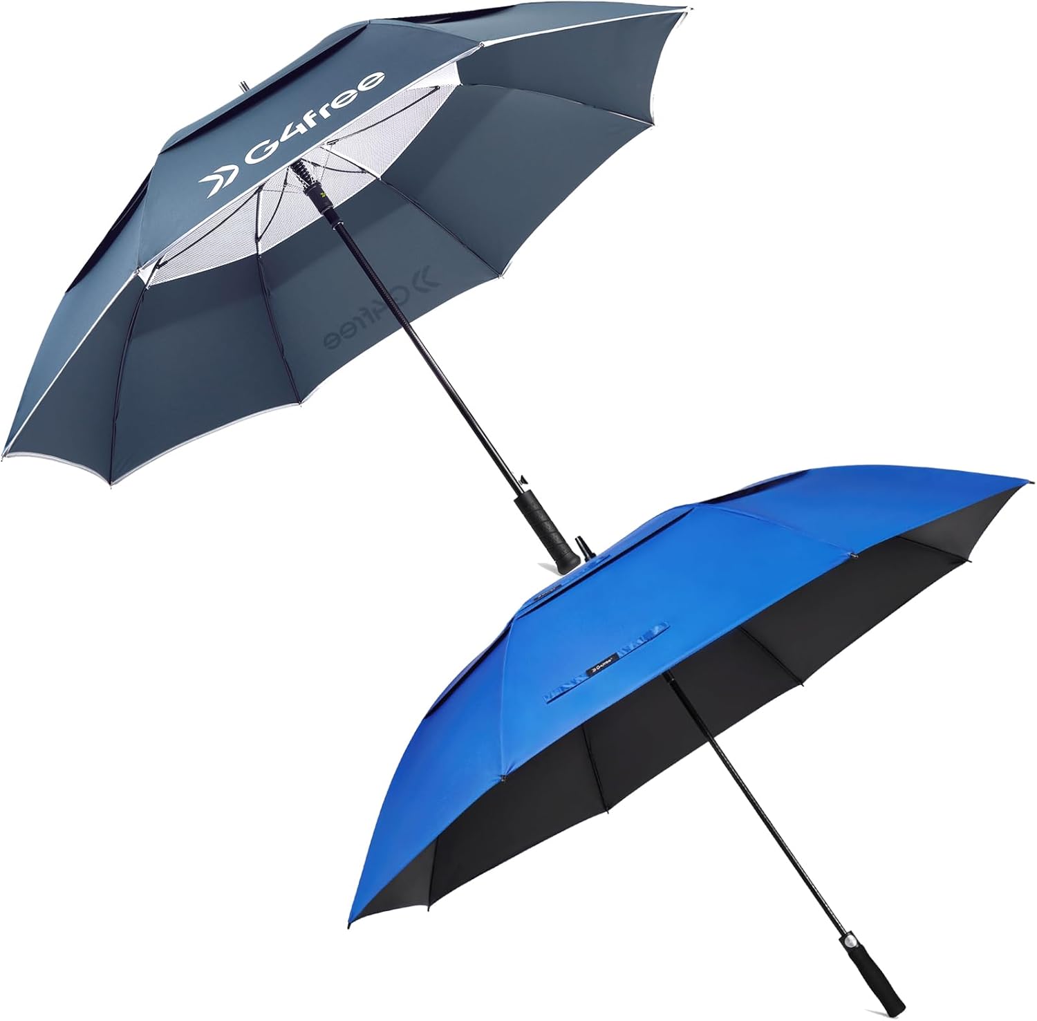 G4Free 62 Inch UV Protection Golf Umbrella+ Lightweight Large Golf Umbrella Auto Open Vented Double Canopy Oversize Extra Large Windproof Sun Rain Umbrellas