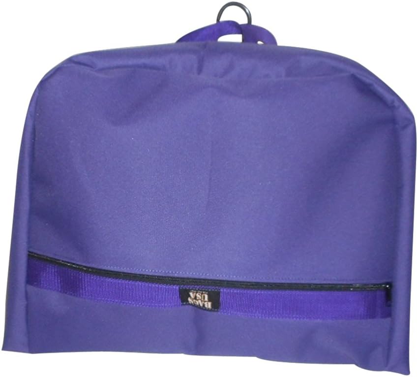 Carry On Garment Bag 600 Denier Polyester,Two Pockets, 36 Inch Carry On Bag Made in USA.(Purple)
