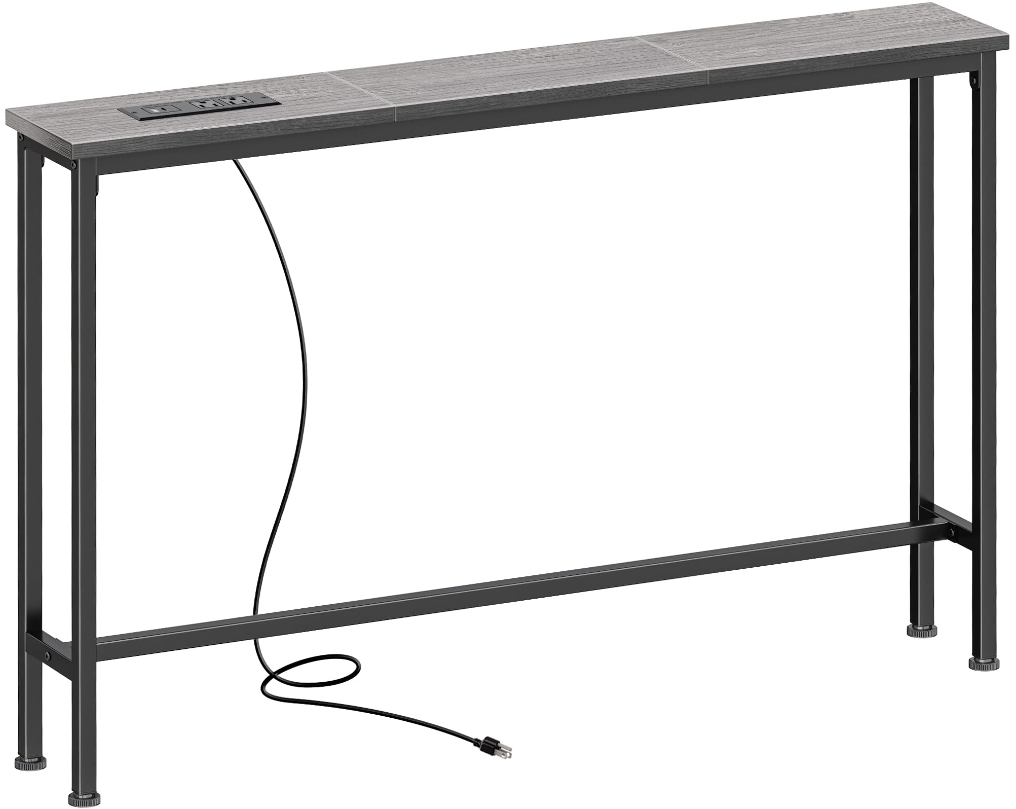 Photo 1 of SUPERJARE Narrow Console Table with Charging Stations