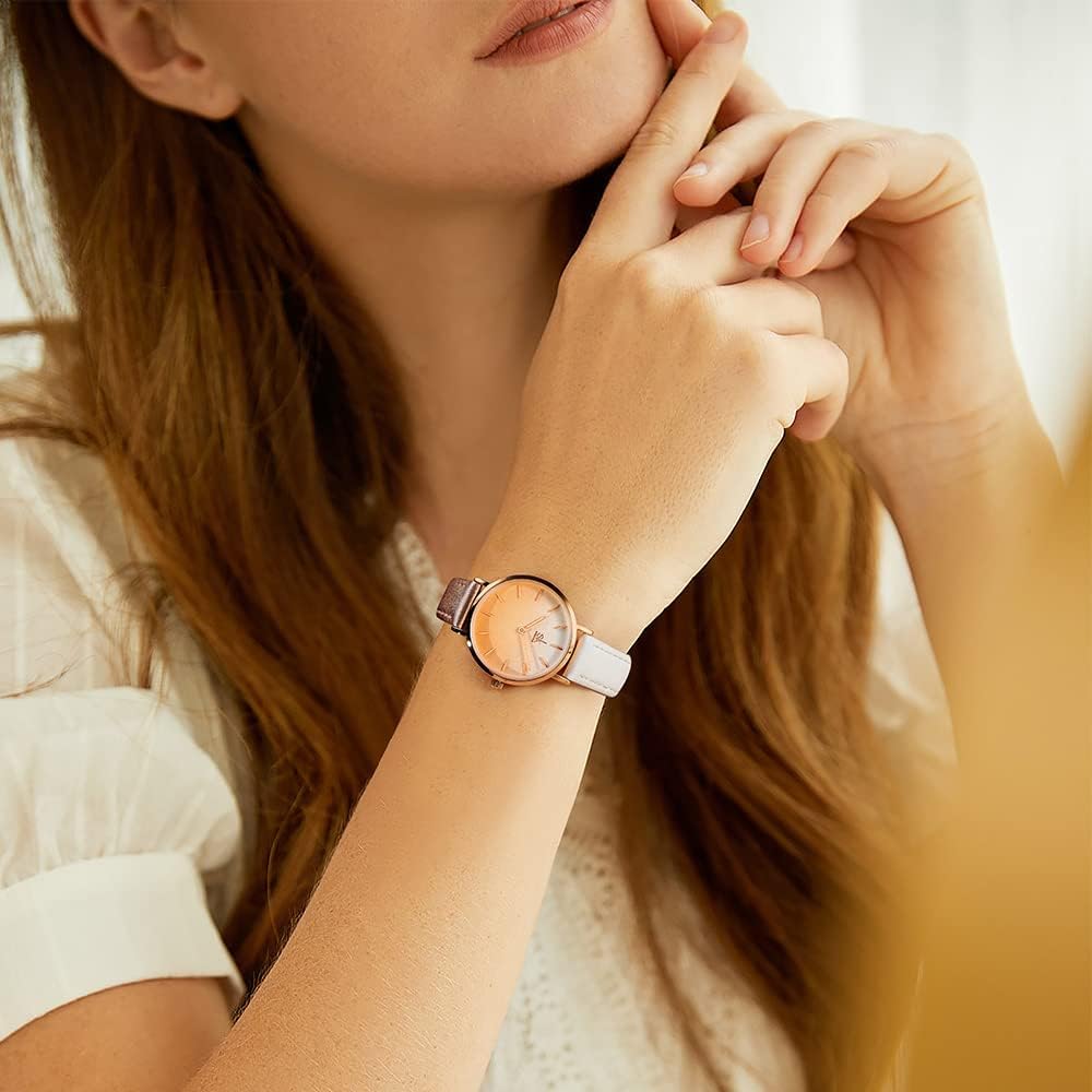 SHENGKE SK Ultra Thin Minialist Women Watches Simple Two Hands Ladies Dress Watch Leather Strap - Image 5