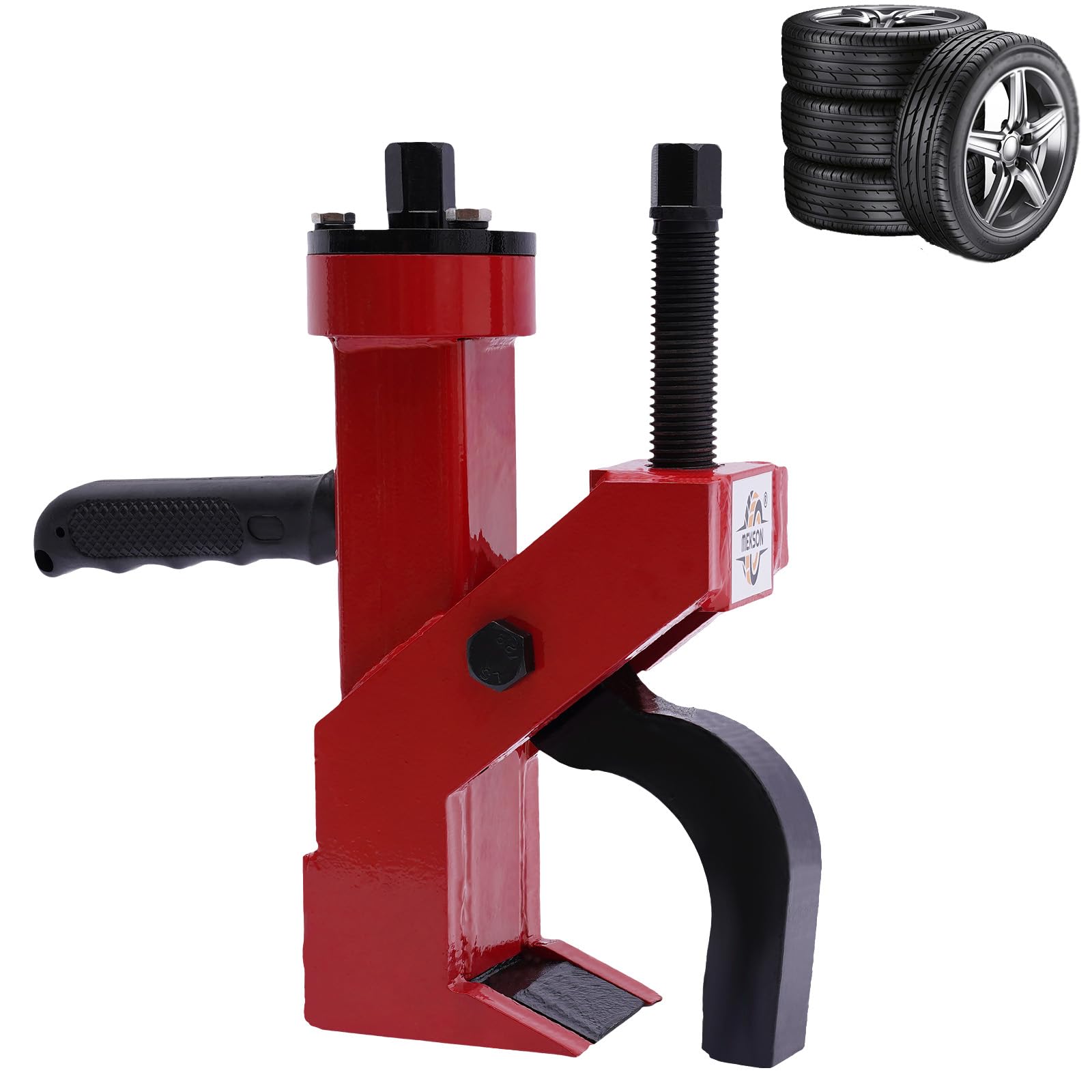 Smontagomme idraulico manuale con potenza di 4,5 kg, strumento universale per la rimozione di pneumatici di camion e trattori, struttura in ferro antiruggine e resistente, compatibile con cerchi