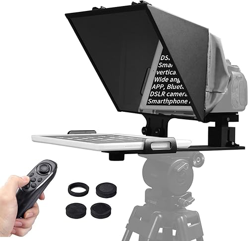 CamKoo CT13 Teleprompter Teleprompters para iPad Smartphone Tablets hasta 11 pulgadas cámaras DSLR compatibles con iOSAndroid Teleprompter Kit