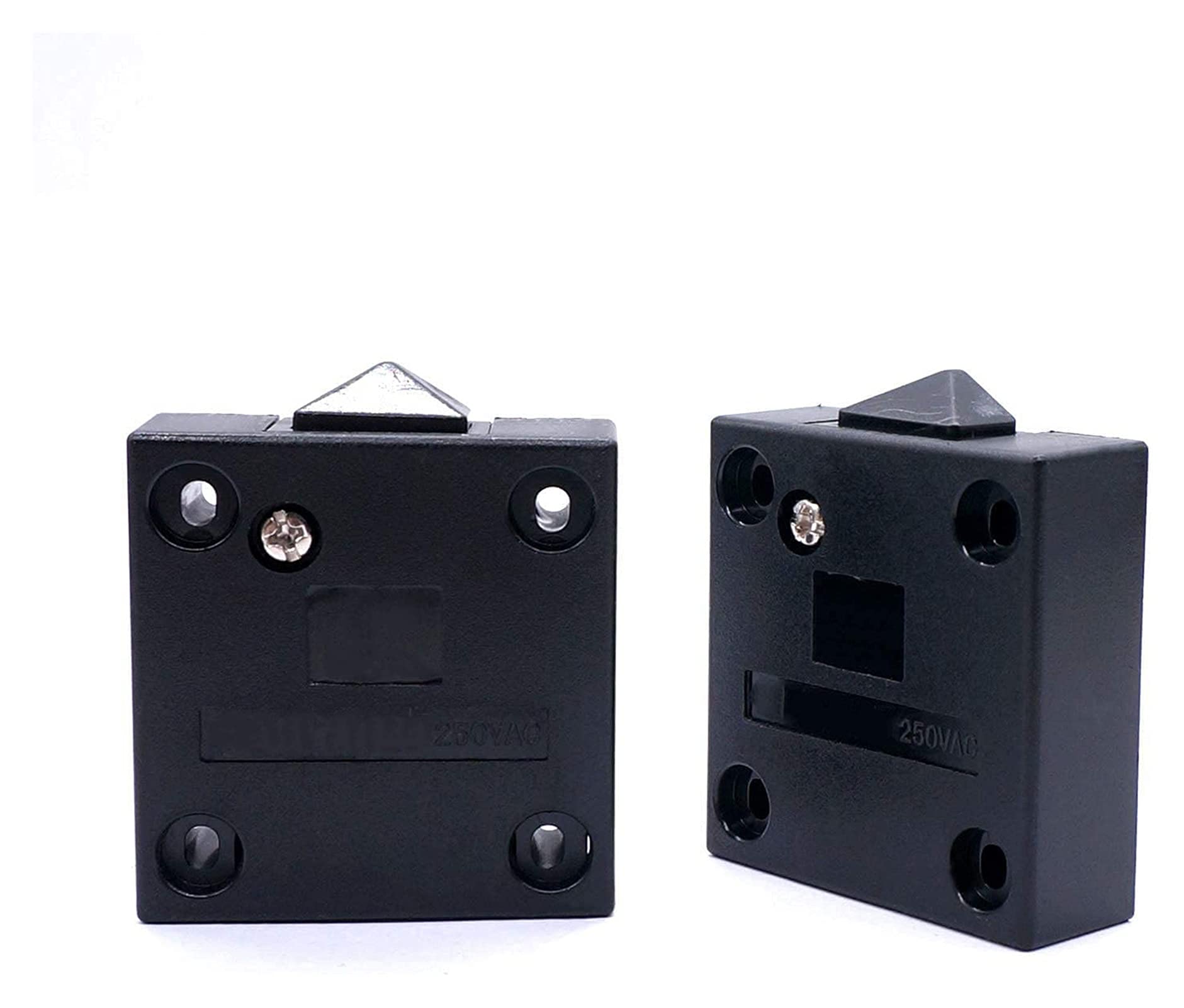 Interruptor táctil de armario negro, 2 uds., interruptor de lámpara de armario, interruptor táctil de puerta automático normalmente cerrado