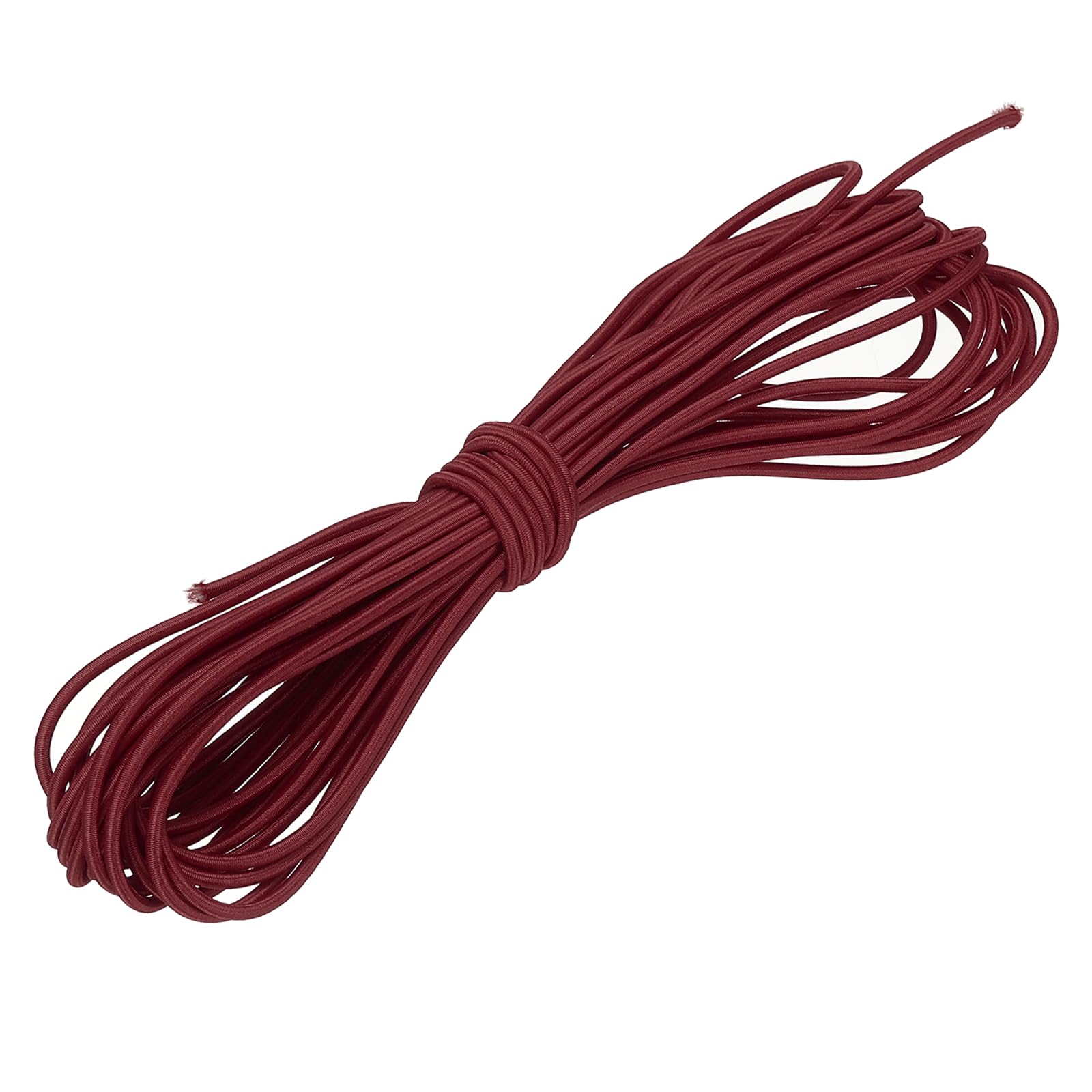 YELARXI Shock Cord, Elastic Cord Marine Grade Bungee Rope Stretch String - Fitting for (DIY Projects - Sewing - Tie Downs - Tent Pole - Kayak Strap) 1/8 Inch x 33 ft & Vermilion