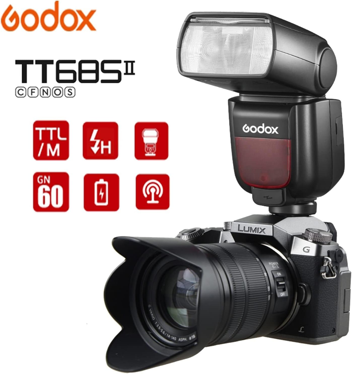 Opening the battery compartment of the Godox TT685II-N flash