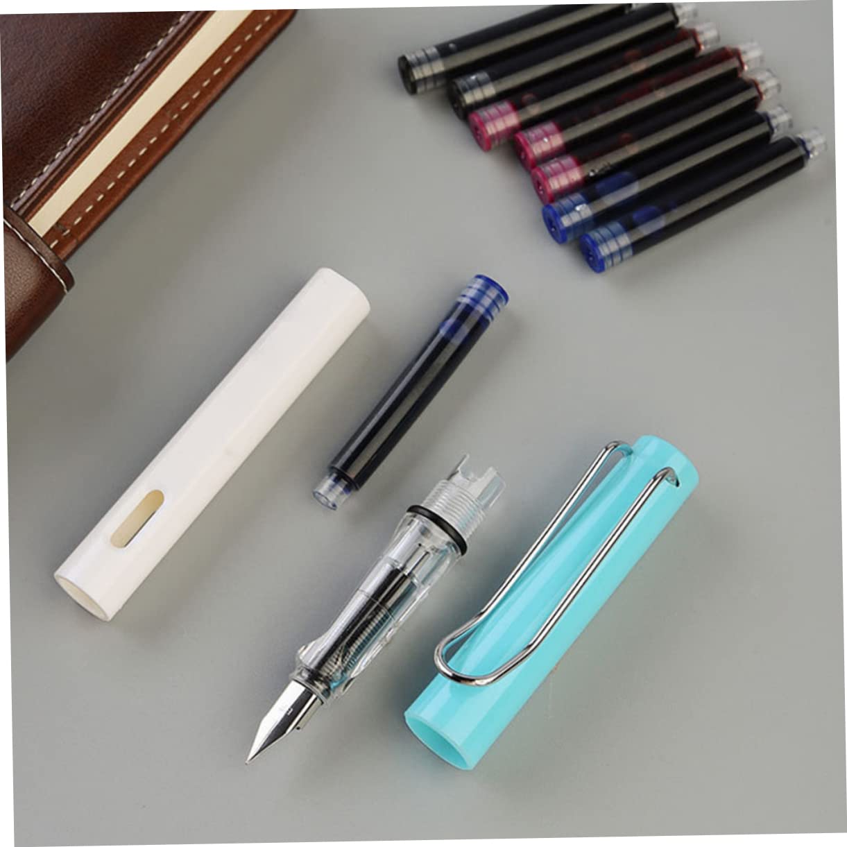 Gadpiparty 3 Series Recambios De Tinta Para Pluma Estilográfica Accesorios De Tinta Para Estudiantes Y Oficina Surtido Negro Azul Rojo 150 Piezas X 3