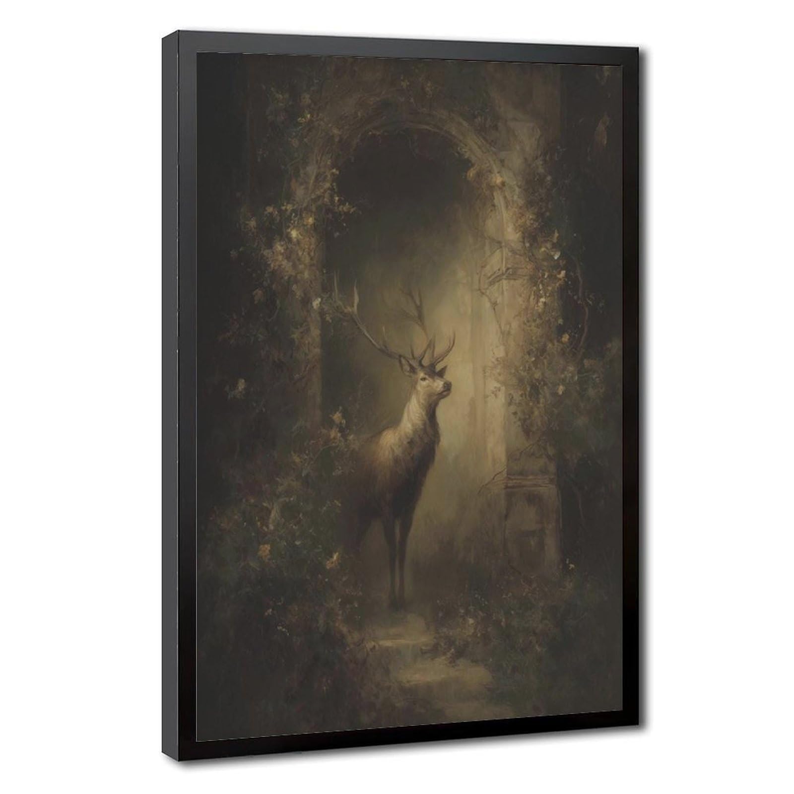 Poster sur toile représentant un magnifique cerf - Décoration murale pour salon, chambre à coucher - 50,8 x 76,2 cm (L x l)