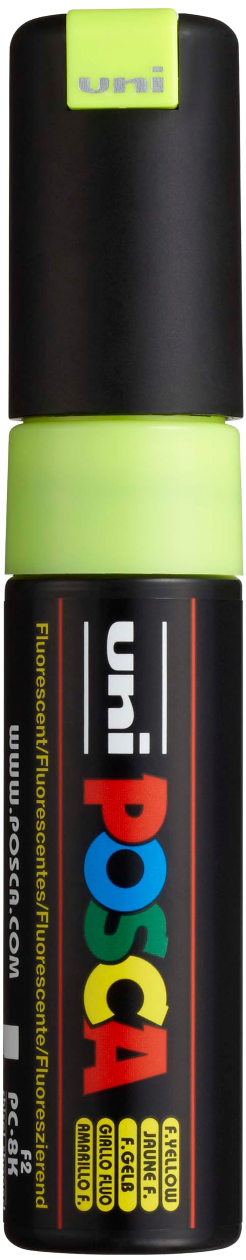 Uni-Ball Posca Broad Chisel Tip Marker - Fluorescent Yellow