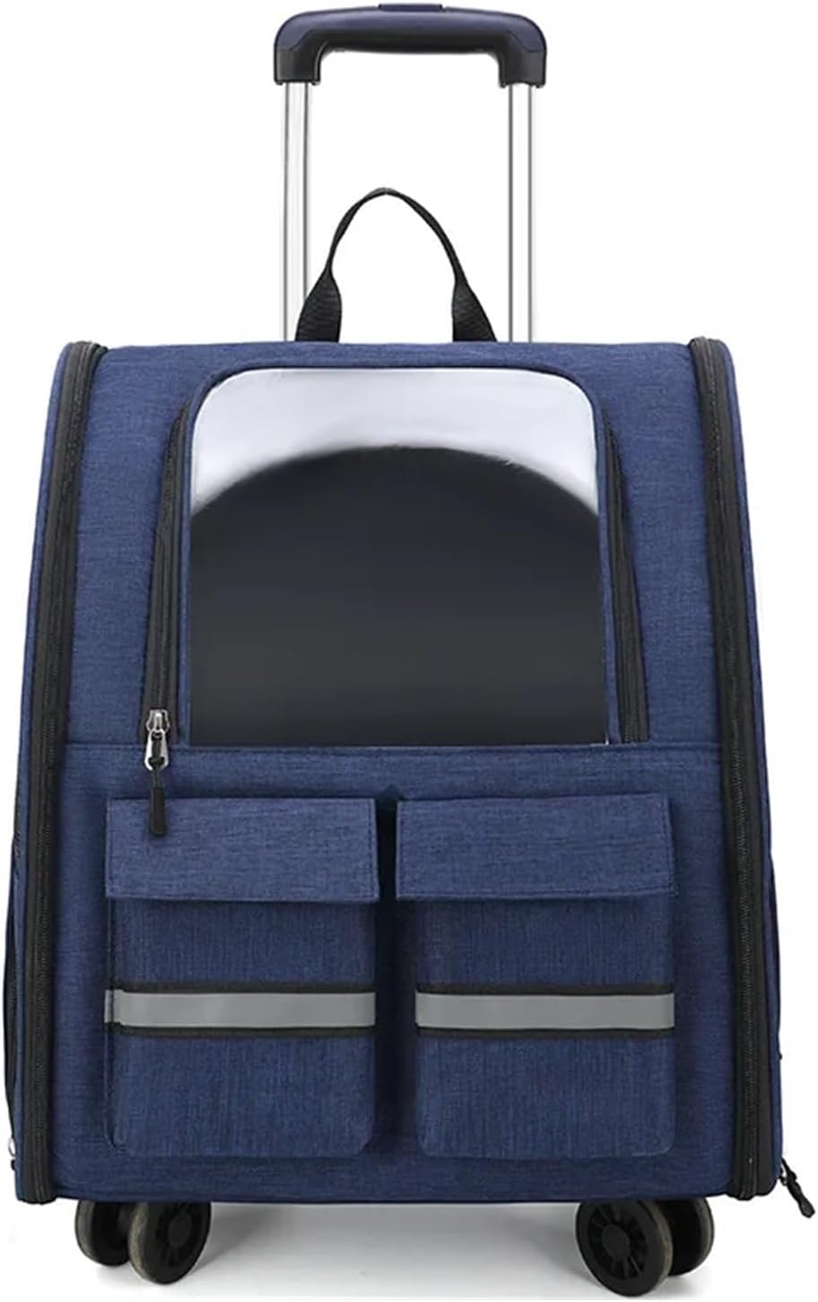 pet Backpack, Oxford Trolley Case Cat Carrier Backpack Travel Pet Bag with Reflective Stripe Outdoor Small Animals Rabbit Kitten Dog,pet Supplies(Khaki)