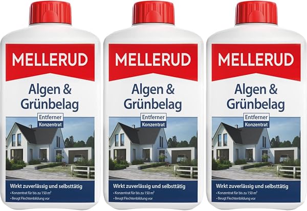 MELLERUD Algen & Grünbelag Entferner | 1 x 2,5 l | Effizientes Reinigungsmittel zum Entfernen von Algen und Grünbelag - 5