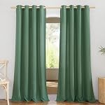NICETOWN Rideaux de lin naturels 84 Inch Long pour la chambre à coucher, filtre de lumière Confidentialité Rideaux Grommet Top Soft Linen Smooth Sheer Fenêtre Texturé Draps pour la cuisine, 55 W x 84 L, 2 Pcs