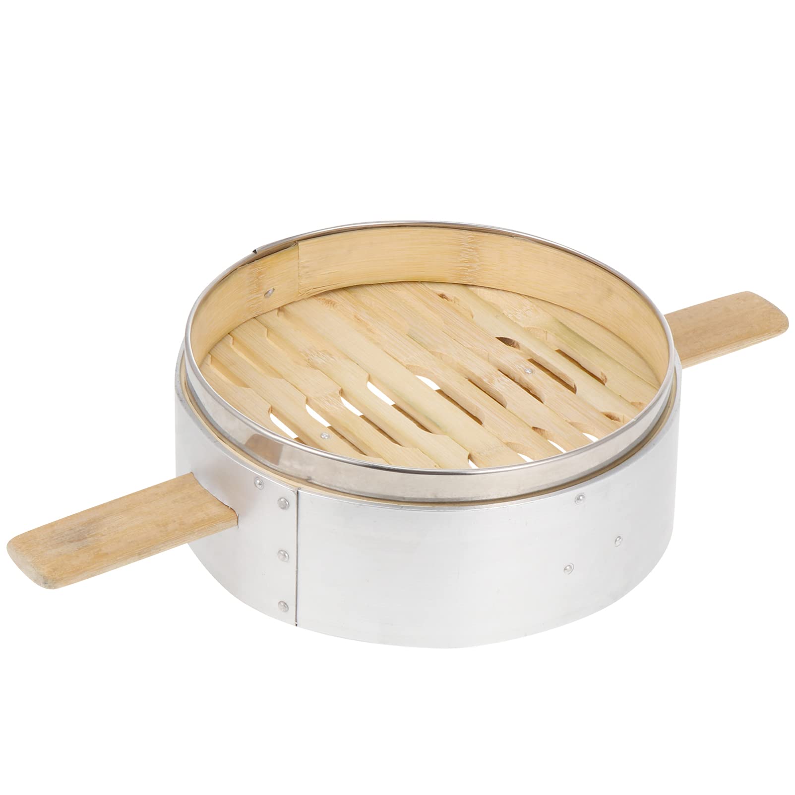 UPKOCH Bamboo Steamer Basket Dumpling Steamer with Handle for Cooking Dim Sum Bao Bun Kitchen Cooking Baking Gadgets 37x21x8cm