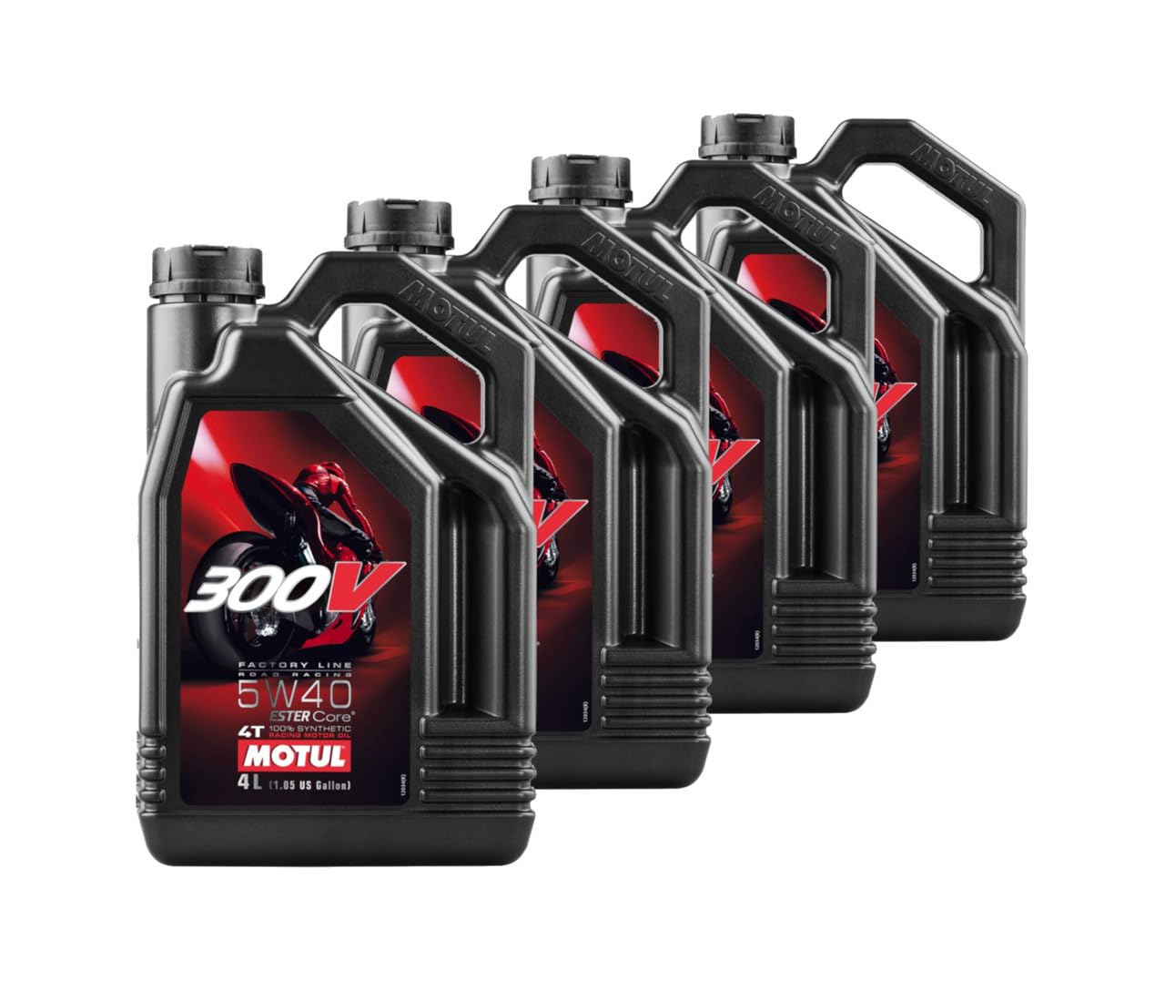 Kit de 4X Aceite de Motor 4T 300V FL Road Racing 5W40 4L KT-65