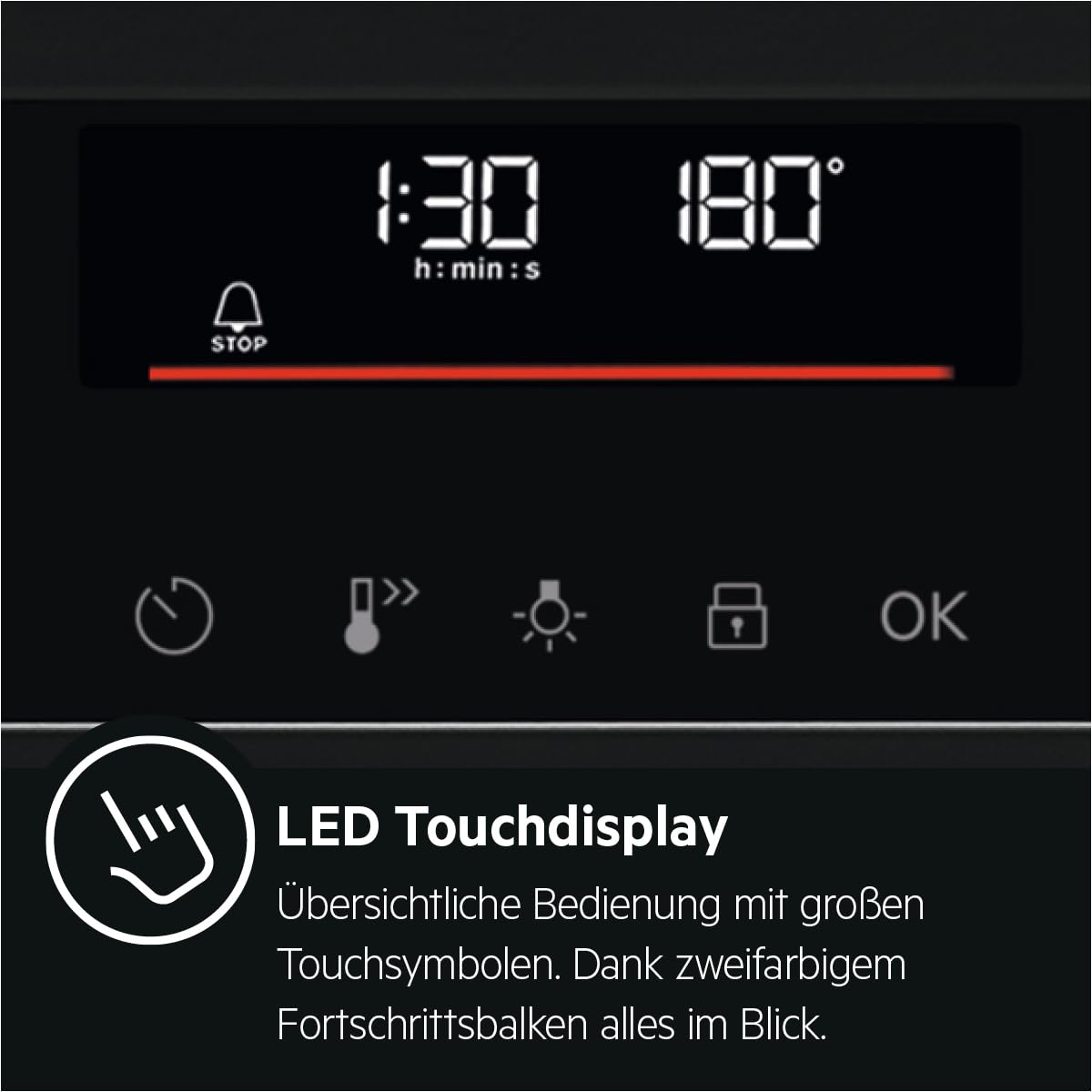 AEG Standherd mit Induktions-Kochfeld 60 cm Hob²Hood Pyrolyse SoftClosing Touch-Bedienung CIB6499APB