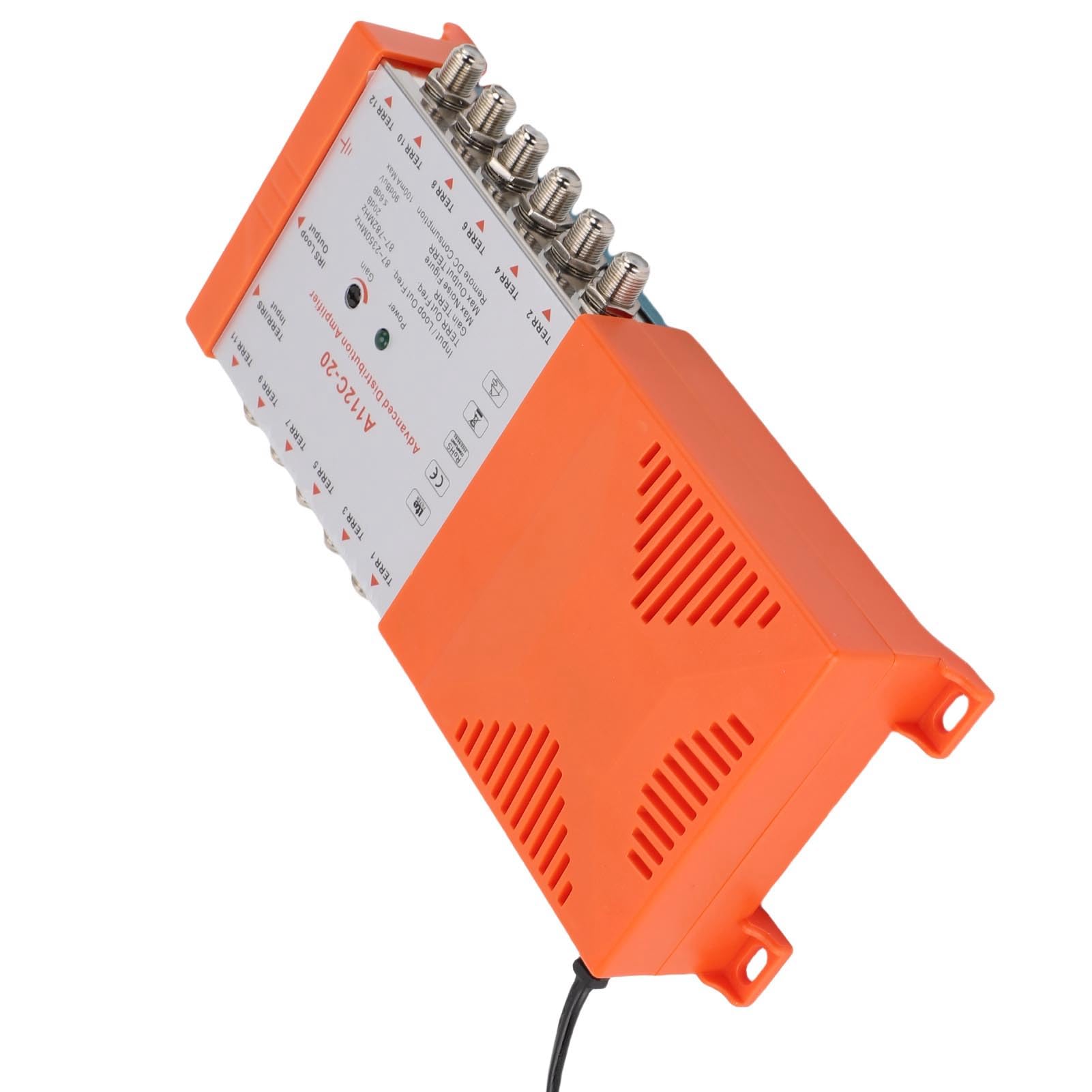 Generic Amplificatore di Distribuzione Compatto per Antenna TV a 12 con Gestione Remota 'alimentazione per più Televisori (Spina europea 200-240 V)