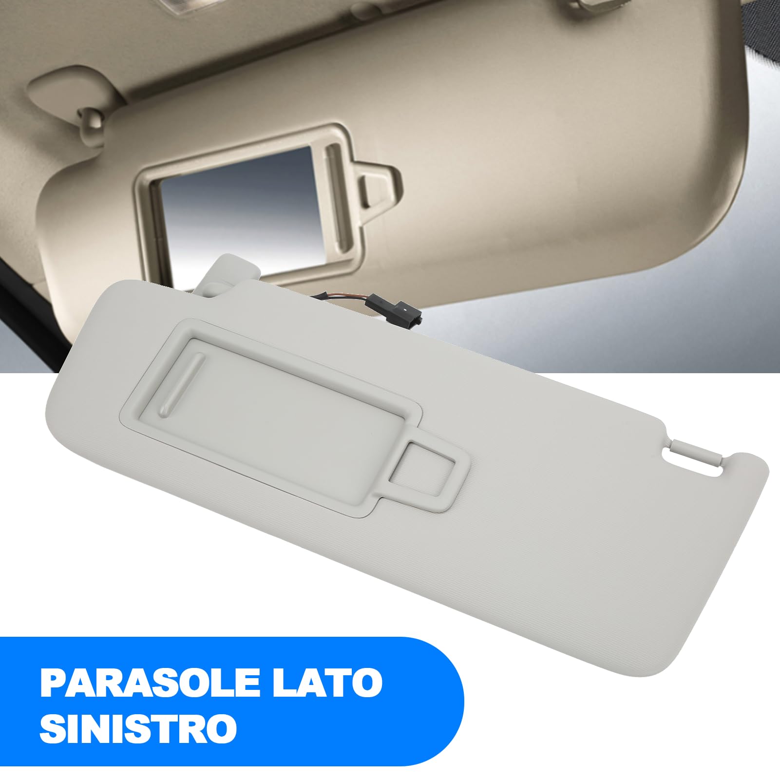 Visiera Parasole Lato Guida Sinistro Grigia 5GG 857 551 Accessori Interni Auto di Ricambio per MK7 2014‑2017