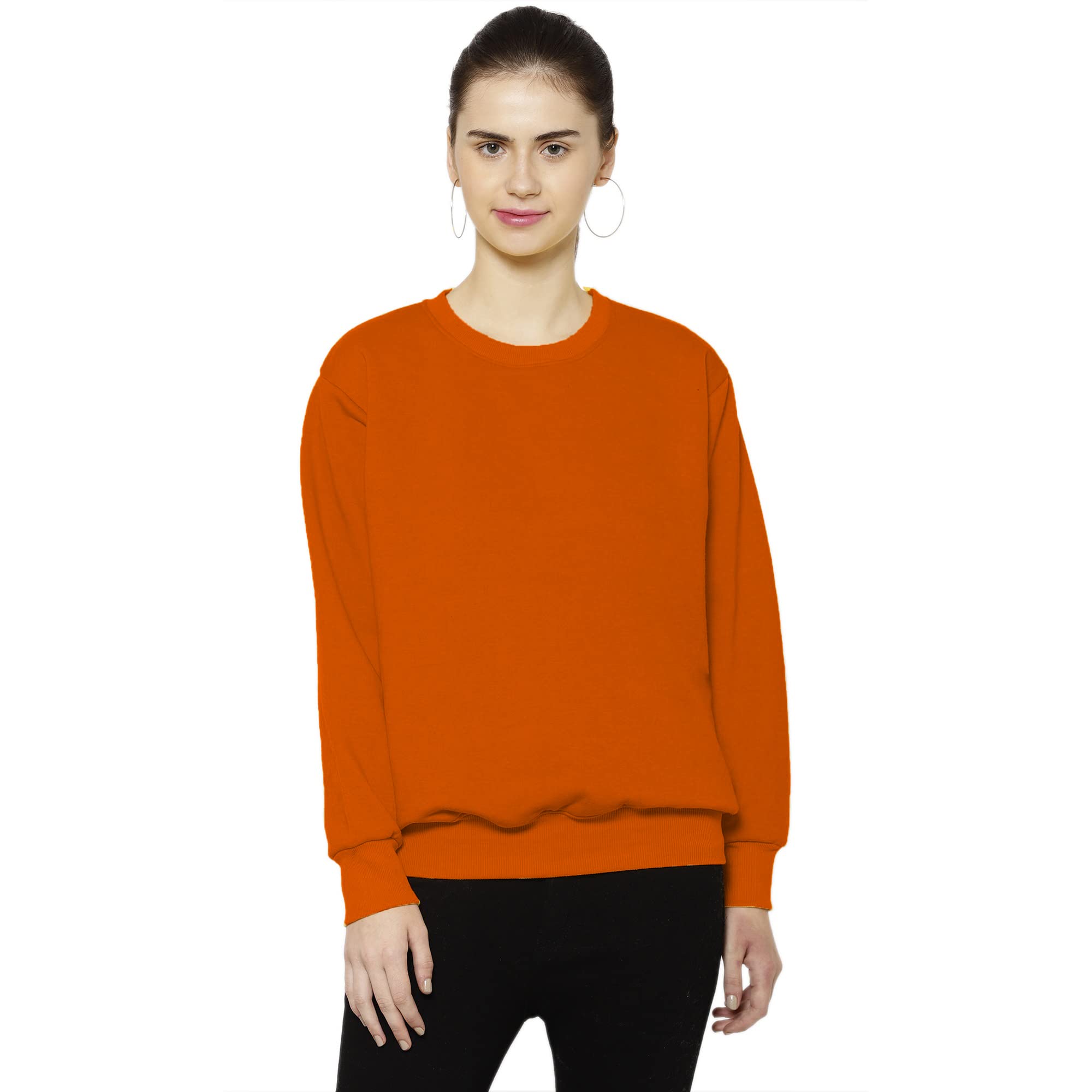 Mack Jonney Fleece Round Neck Sweatshirt for Women-(SW_RN_001-P)-picture-28