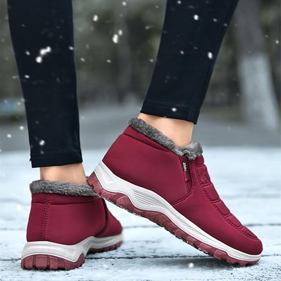 Bottes chaudes classiques en cuir et fourrure blanche