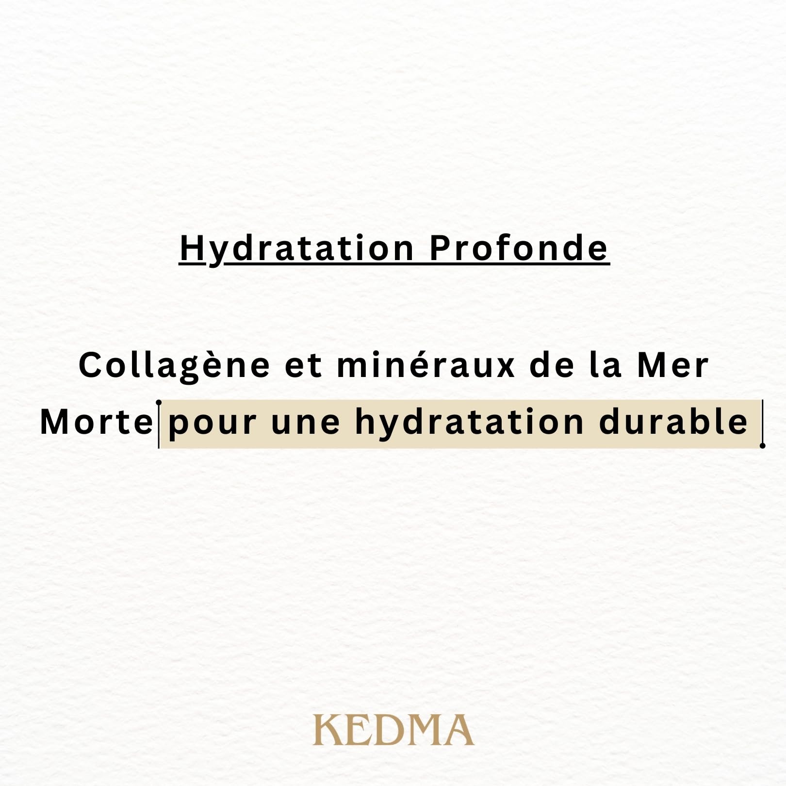 KEDMA - Masque Visage au Collagène - Hydratation & Fermeté Intenses - 70g | Le masque visage au collagène, élastine et minéraux de la Mer Morte hydrate et aide à raffermir la peau.