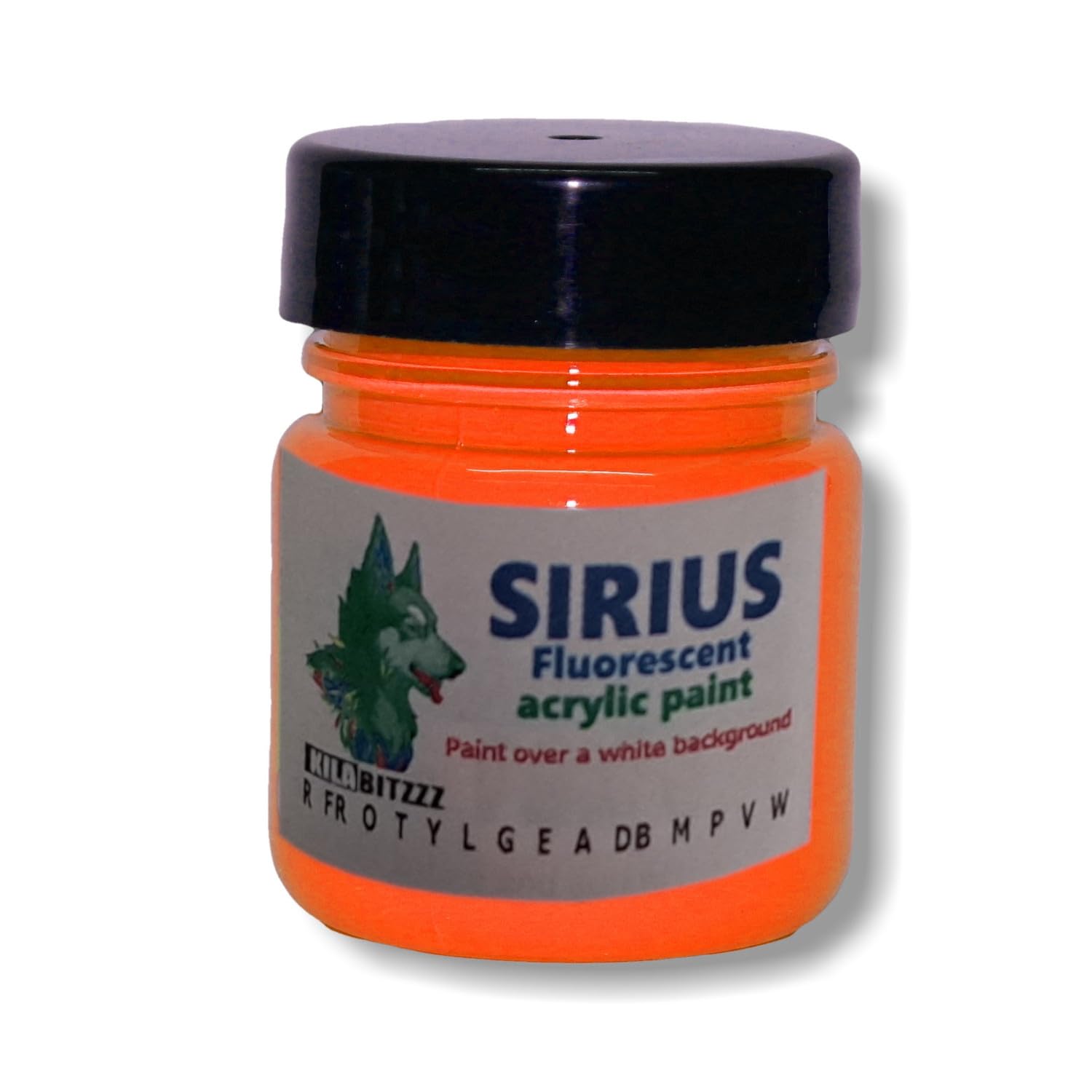 Zuperpaint Orange Sirius Fluorescent Glow Acrylic Premium Paint. Select From 14 Cololurs (, 30Ml)